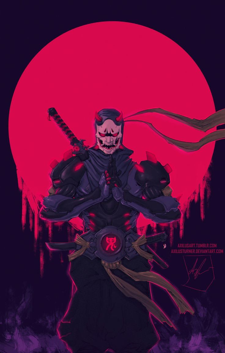 736x1155 Genji Oni. Oni samurai, Japanese wallpaper iphone, Samurai wallpaper