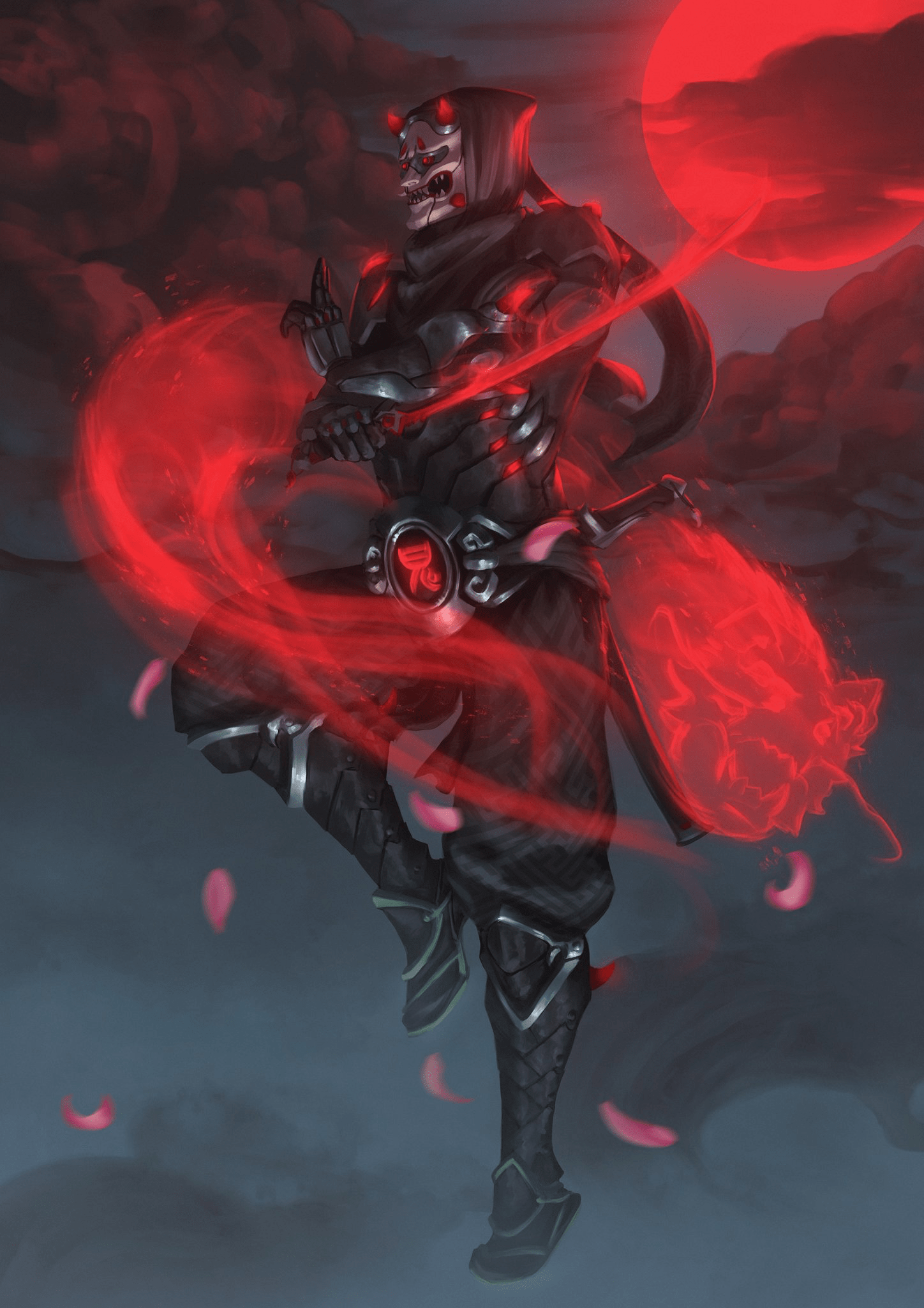 1448x2048 Oni Genji Wallpaper