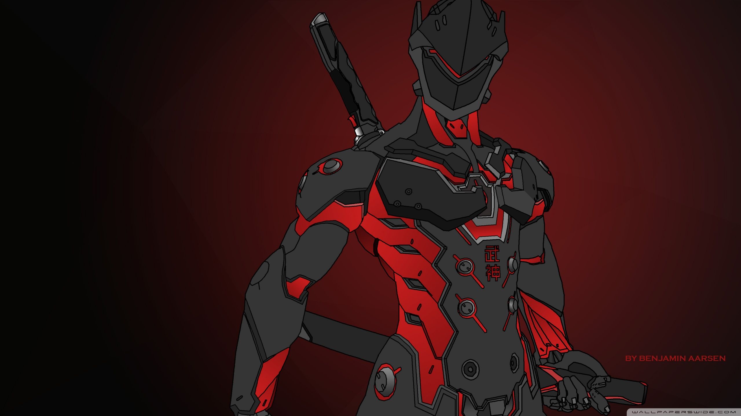 2560x1440 red genji 4K UHD Wallpaper for UltraHD Desktop and TV