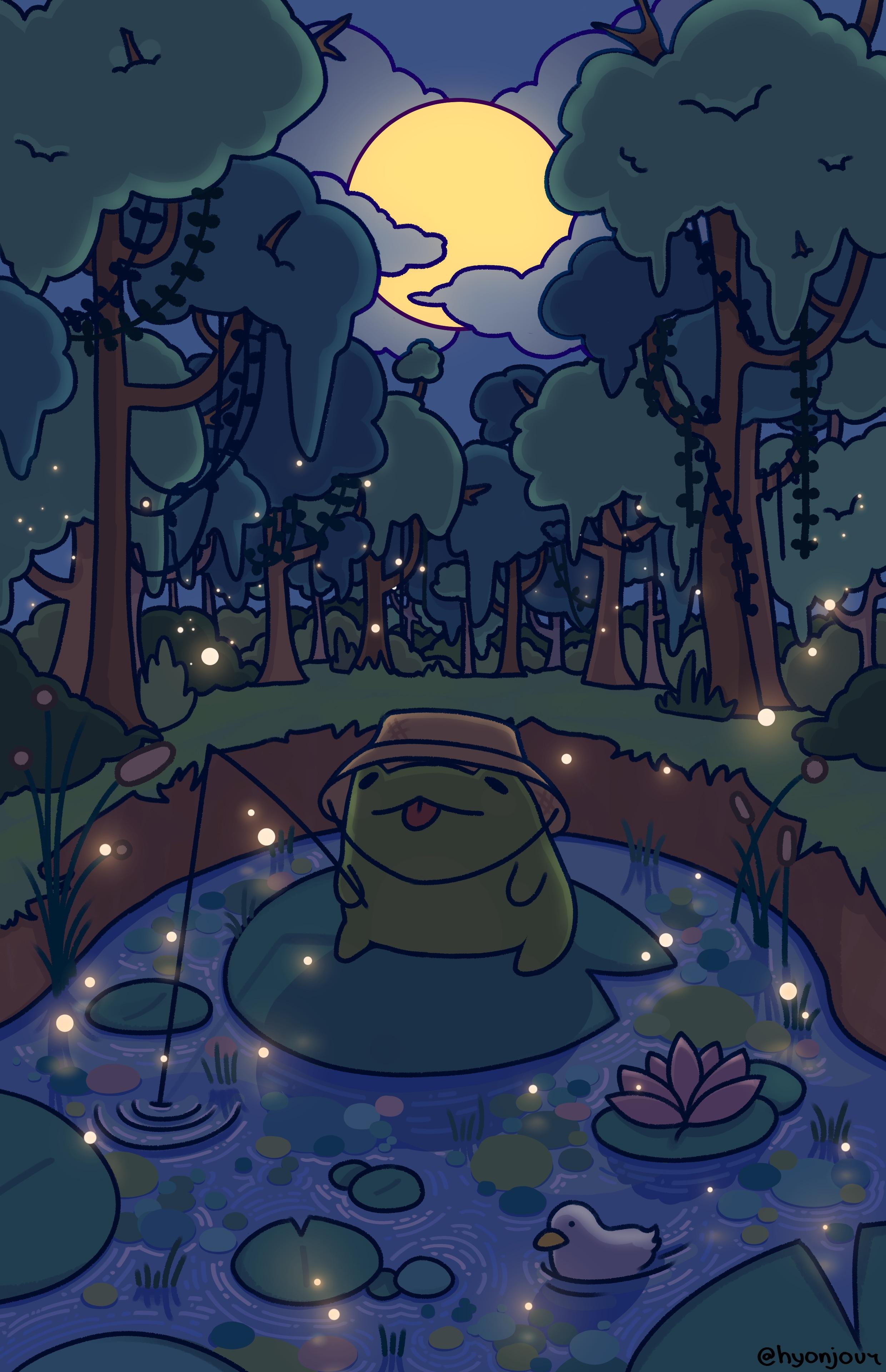 2480x3840 wallpaper frog! client who commissioned this says it's okay to be shared with people ^^