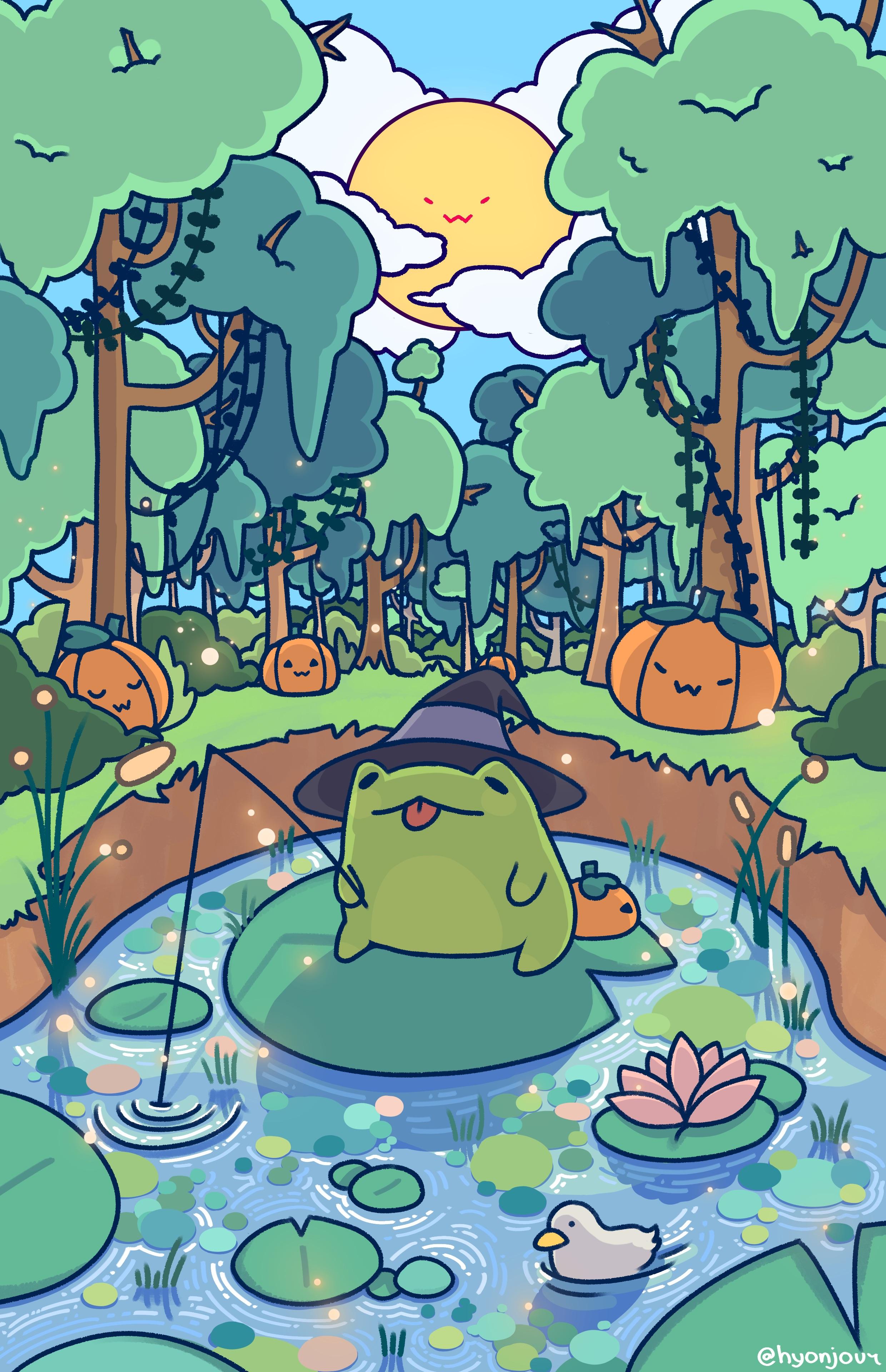 2480x3840 wallpaper frog! client who commissioned this says it's okay to be shared with people ^^