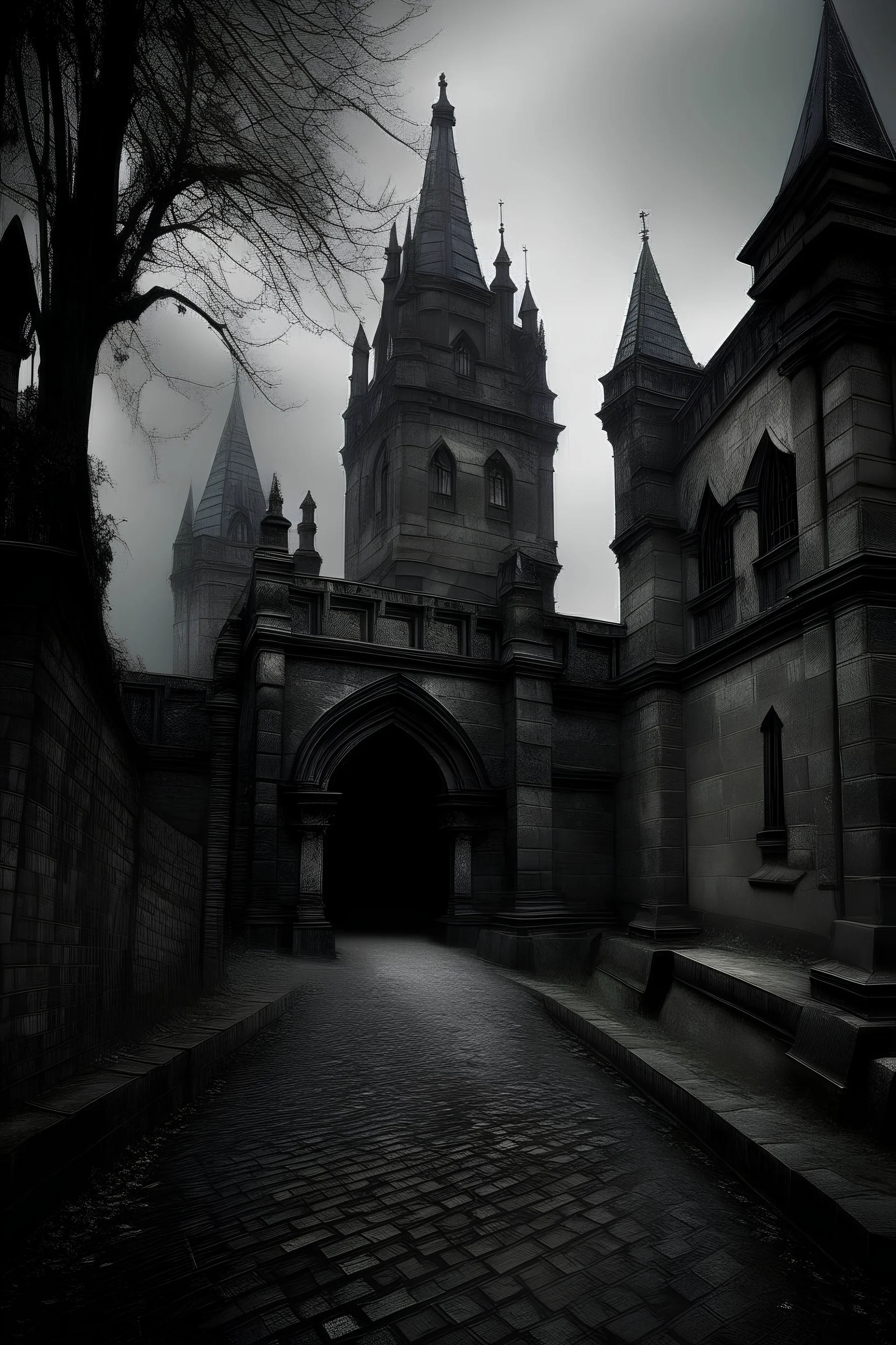1920x2880 Vampire Castle, Gothic style, creepy