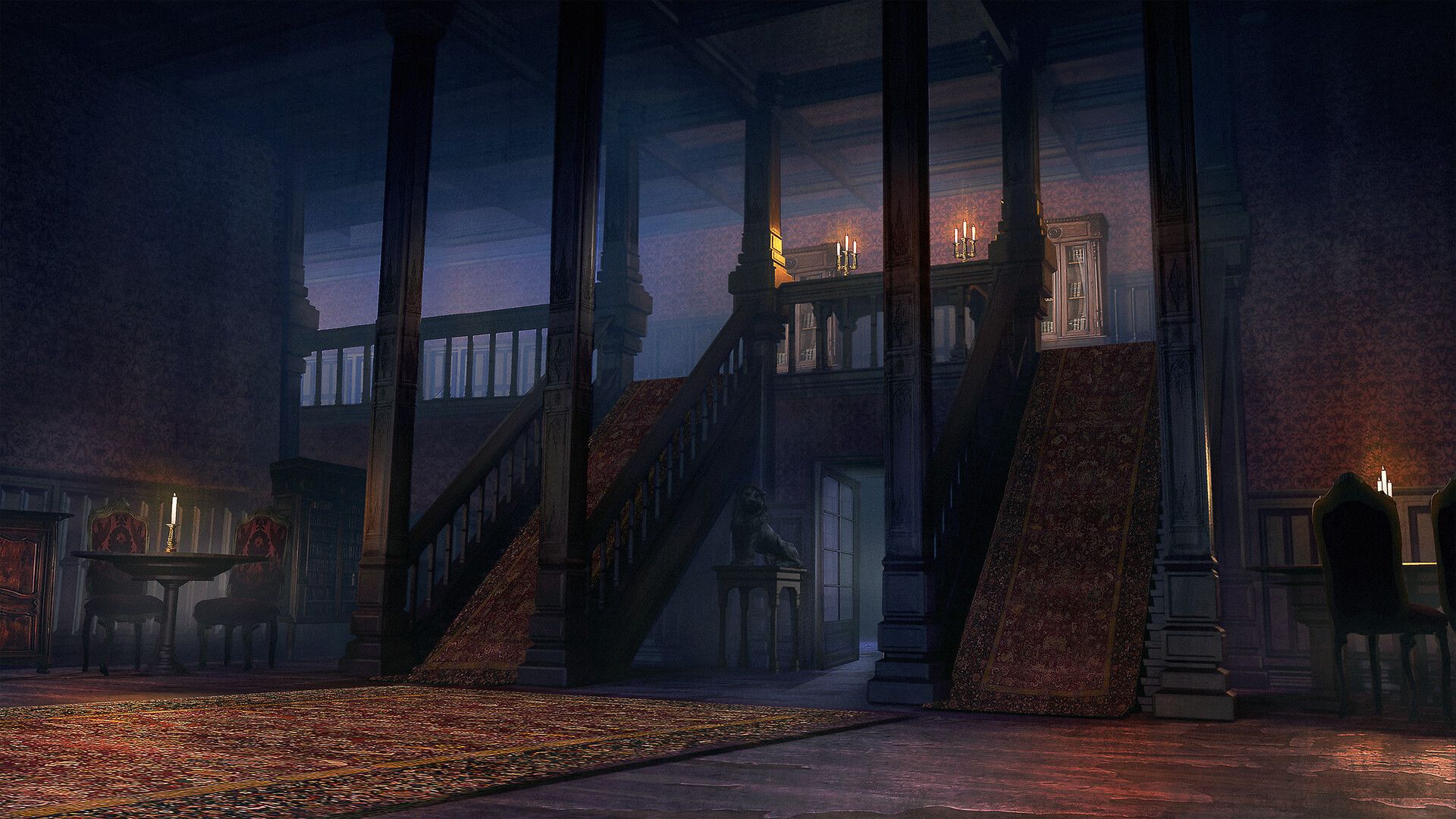 1920x1080 Mansion Interior Design: Gothic Horror
