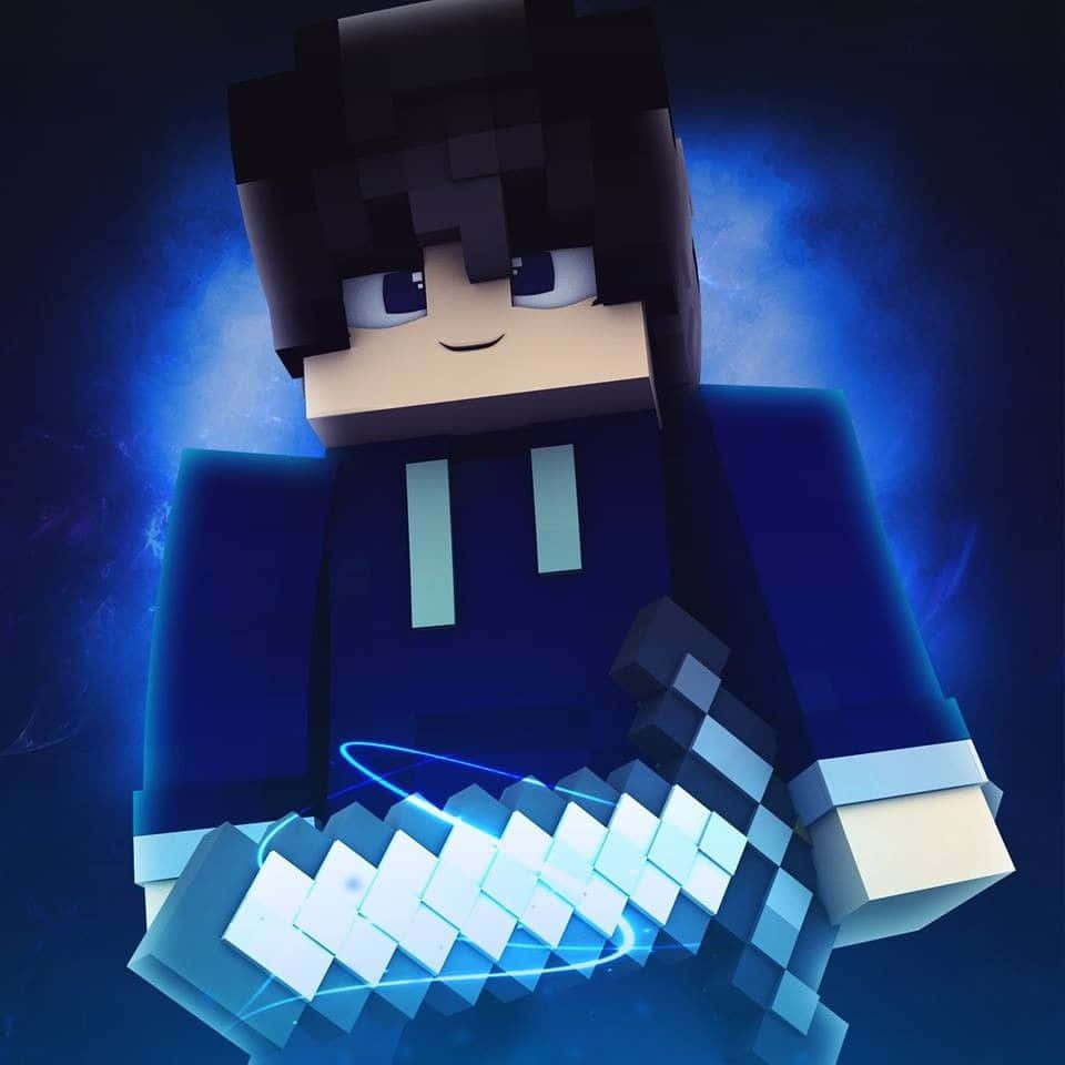 960x960 Download Character Holding Sword Minecraft Profile Picture