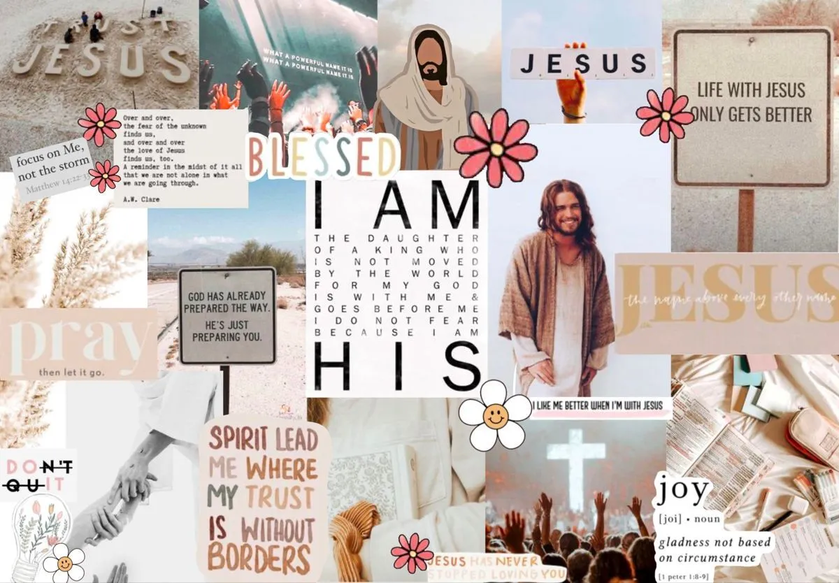 1200x834 Jesus Collage Desktop Wallpaper