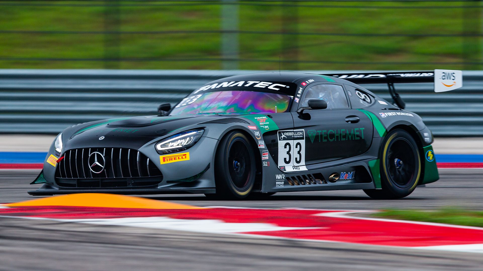 1920x1080 Wet And Wild Weather Sees Lamborghini, Mercedes AMG, BMW In Abbreviated Race 1 Podium For GT World Challenge America. GT World Challenge America Powered