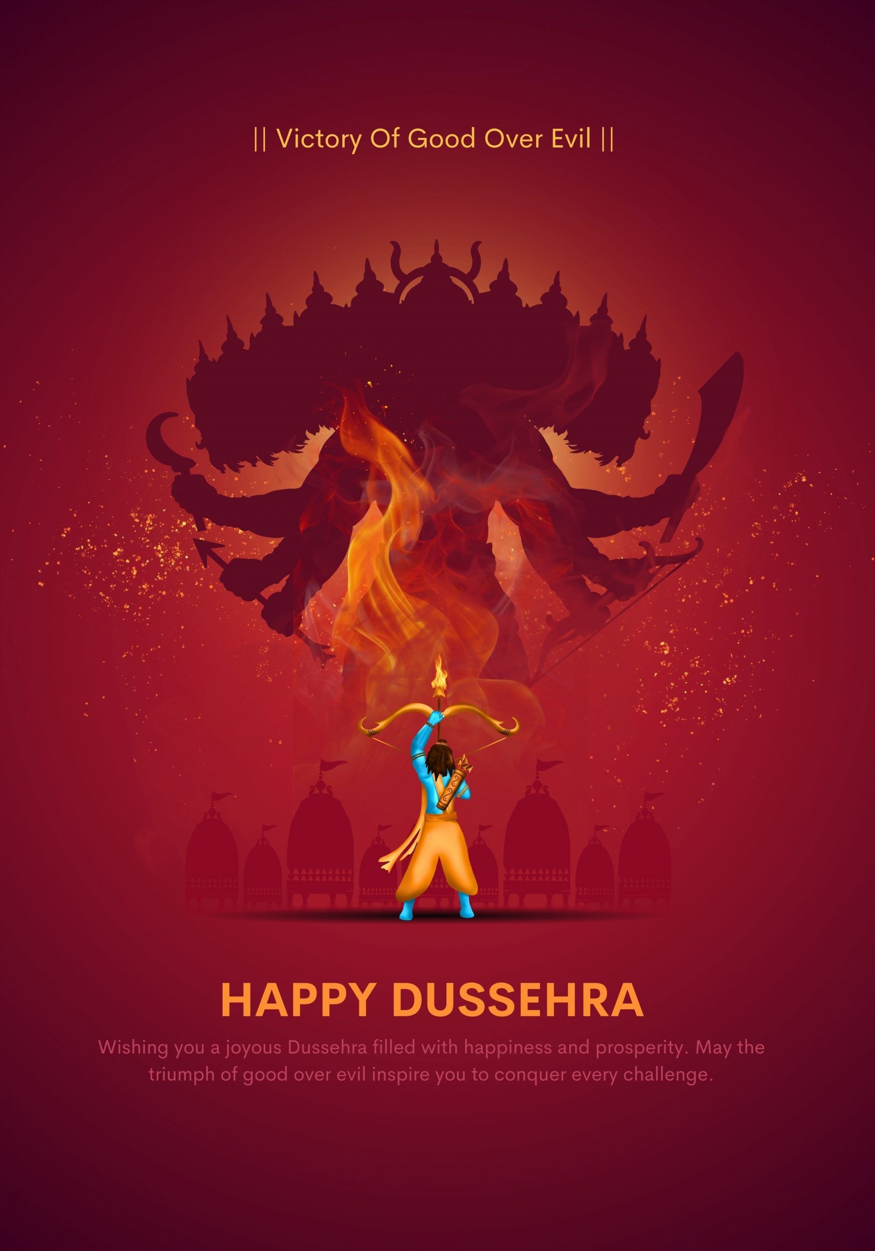 1792x2560 Happy Dussehra Wishes 2024: Vijayadashami Messages, Quotes, Image, Posters, and Greetings!