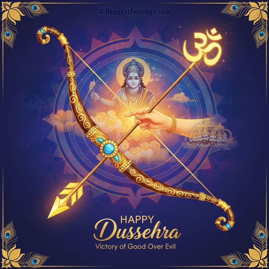 900x900 Dussehra 2026: Wishes, Image & Cards for WhatsApp (20 Oct)