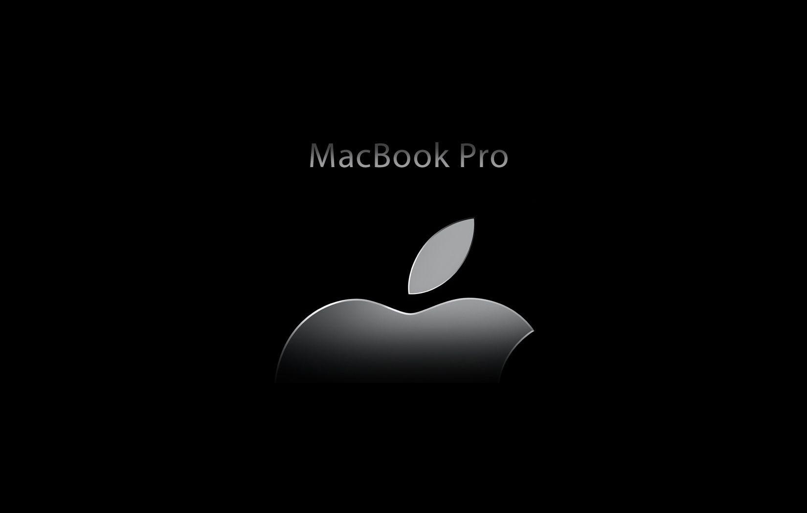 black apple logo macbook