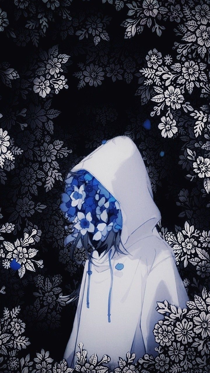 720x1280 Hanahaki wallpaper. Dark blue aesthetic anime wallpaper, Blue spider lily wallpaper aesthetic, Hanahaki disease