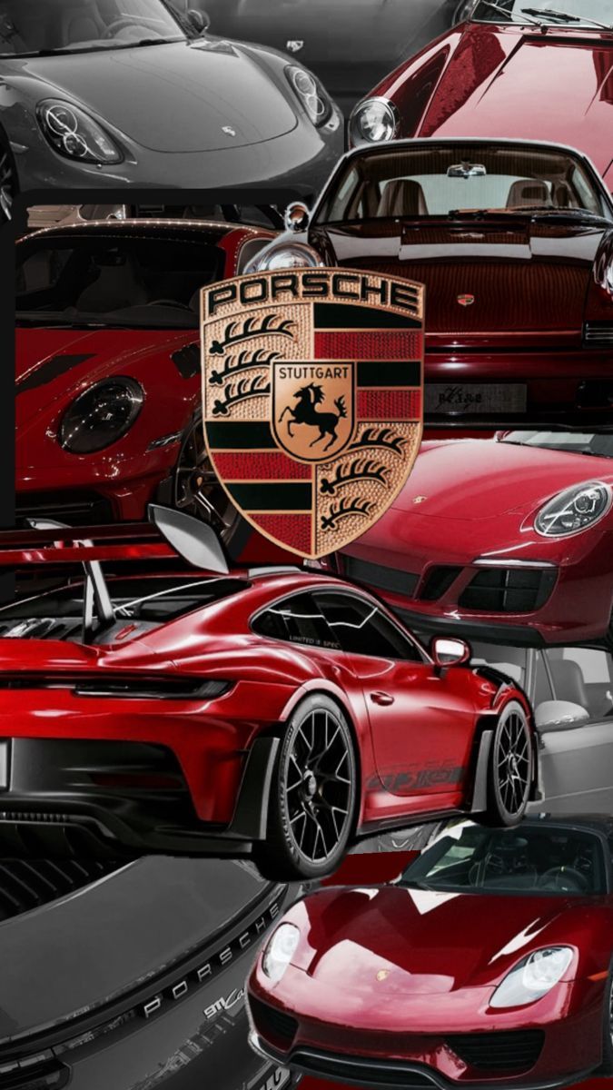 675x1200 Red Porsche. Fast Car Wallpaper. Red porshe, Luxe wallpaper, Red modified sports car collage
