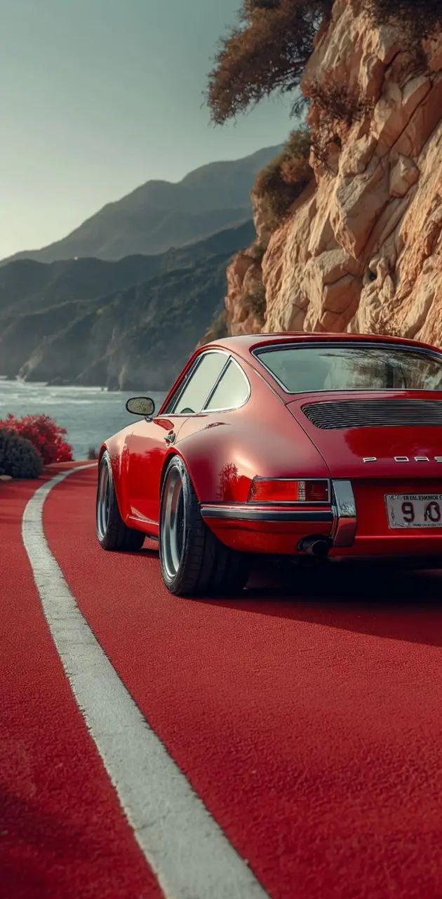 630x1280 Red Sports Car Wallpaper. Обои, Заставки на телефон. Red sports car scenic route, Red