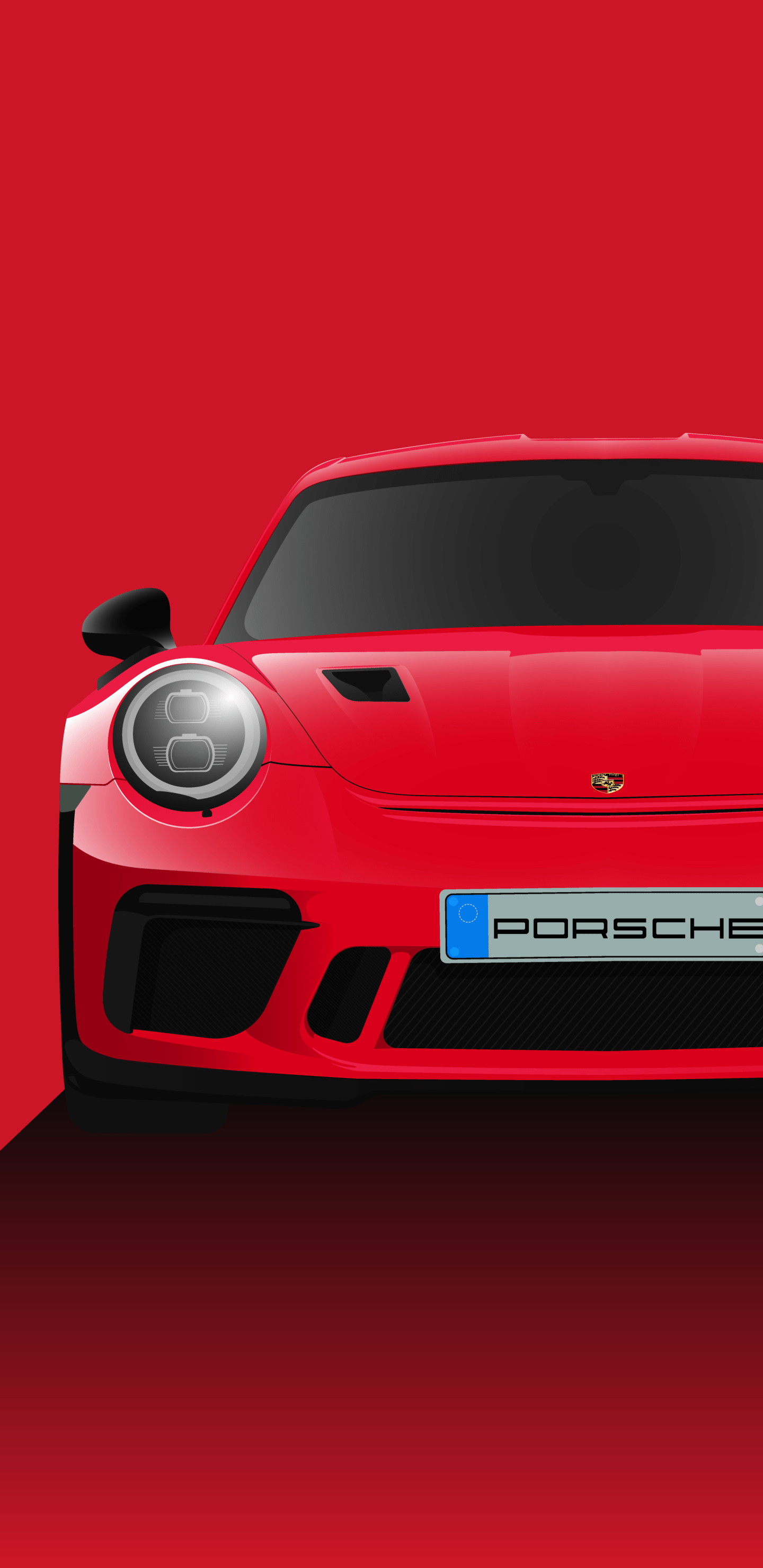 1440x2960 Porsche Pulse: Red Phone Wallpaper