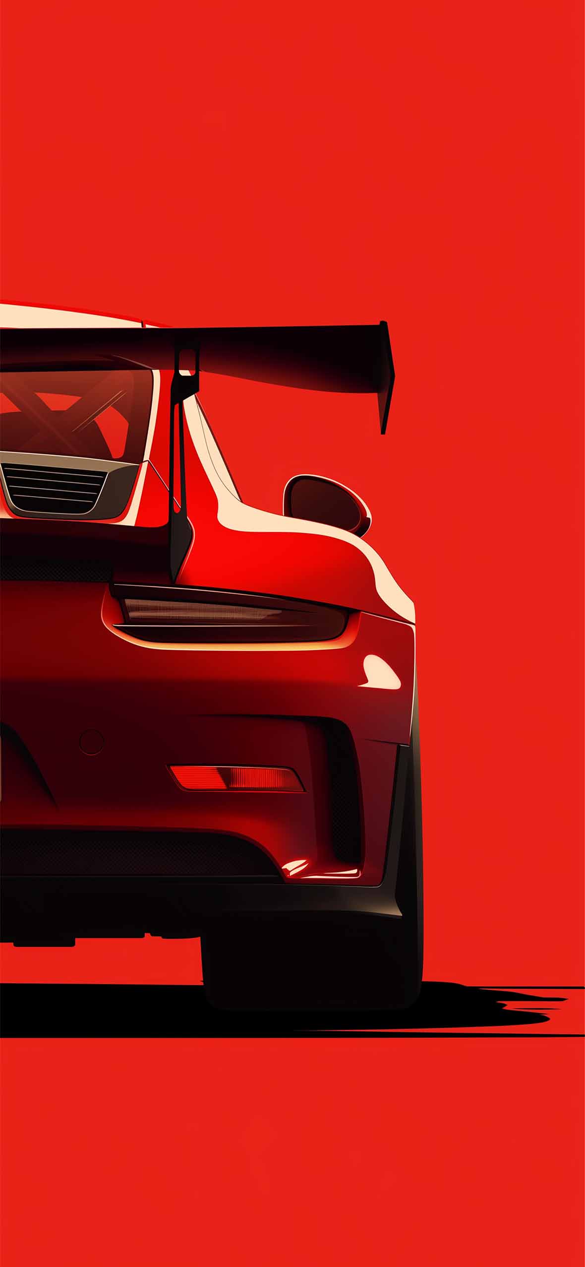 1180x2554 Fierce Red Porsche Racecar Wallpaper Aesthetic Wallpaper