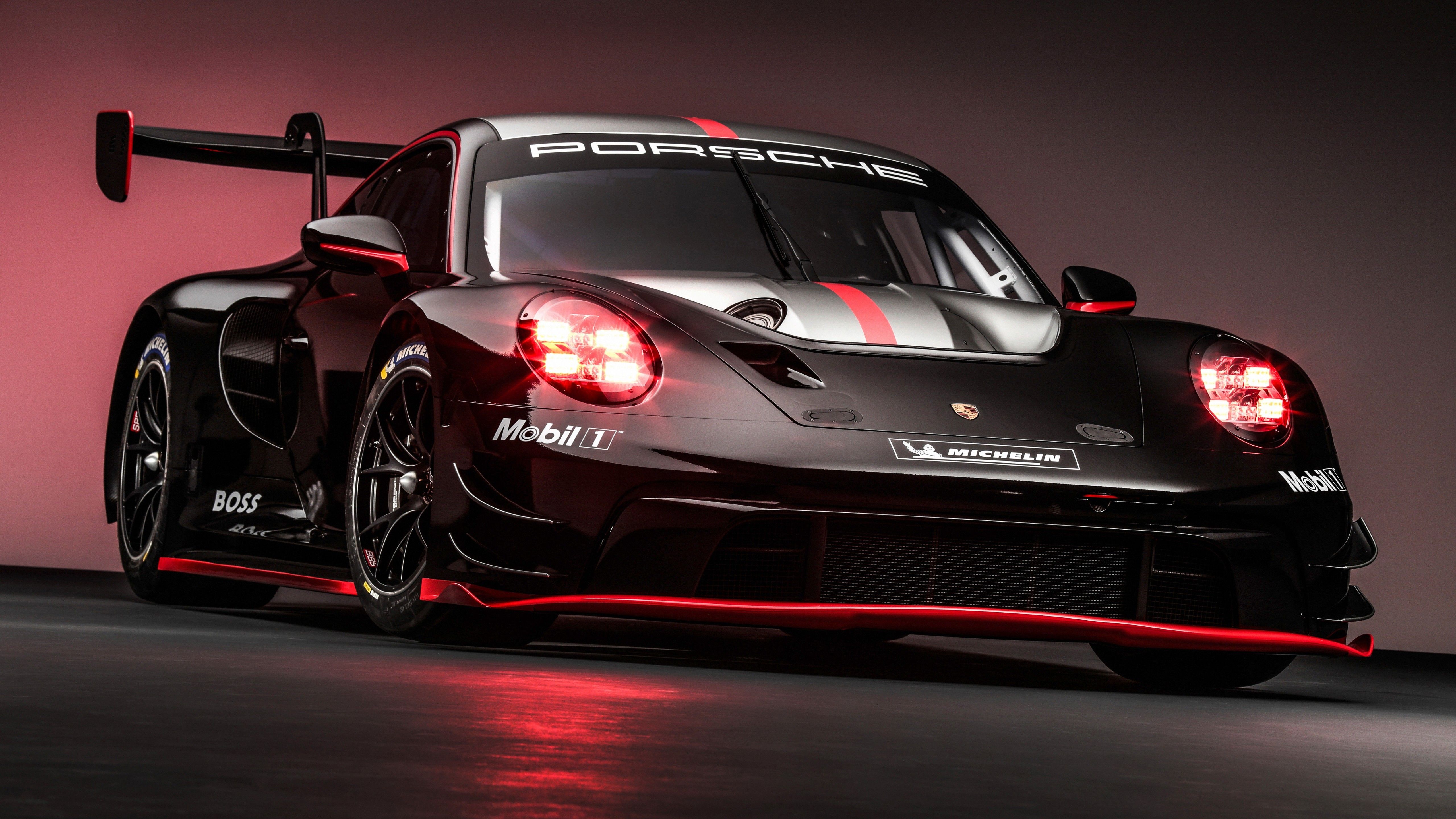 5120x2880 Porsche Red Black 911 GT3 R 2022 Car 4K 5K 8 HD Cars Wallpaper