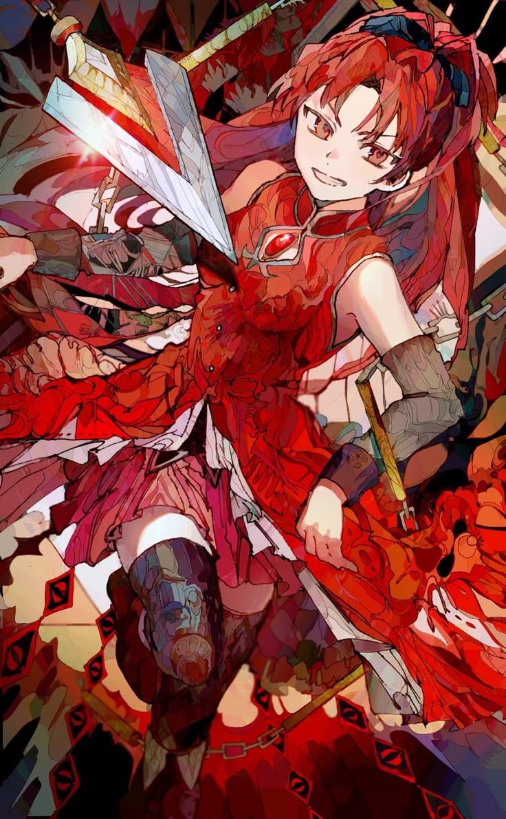 736x1190 Kyoko sakura wallpaper. Kyoko sakura fanart, Madoka magica kyoko fanart, Anime art