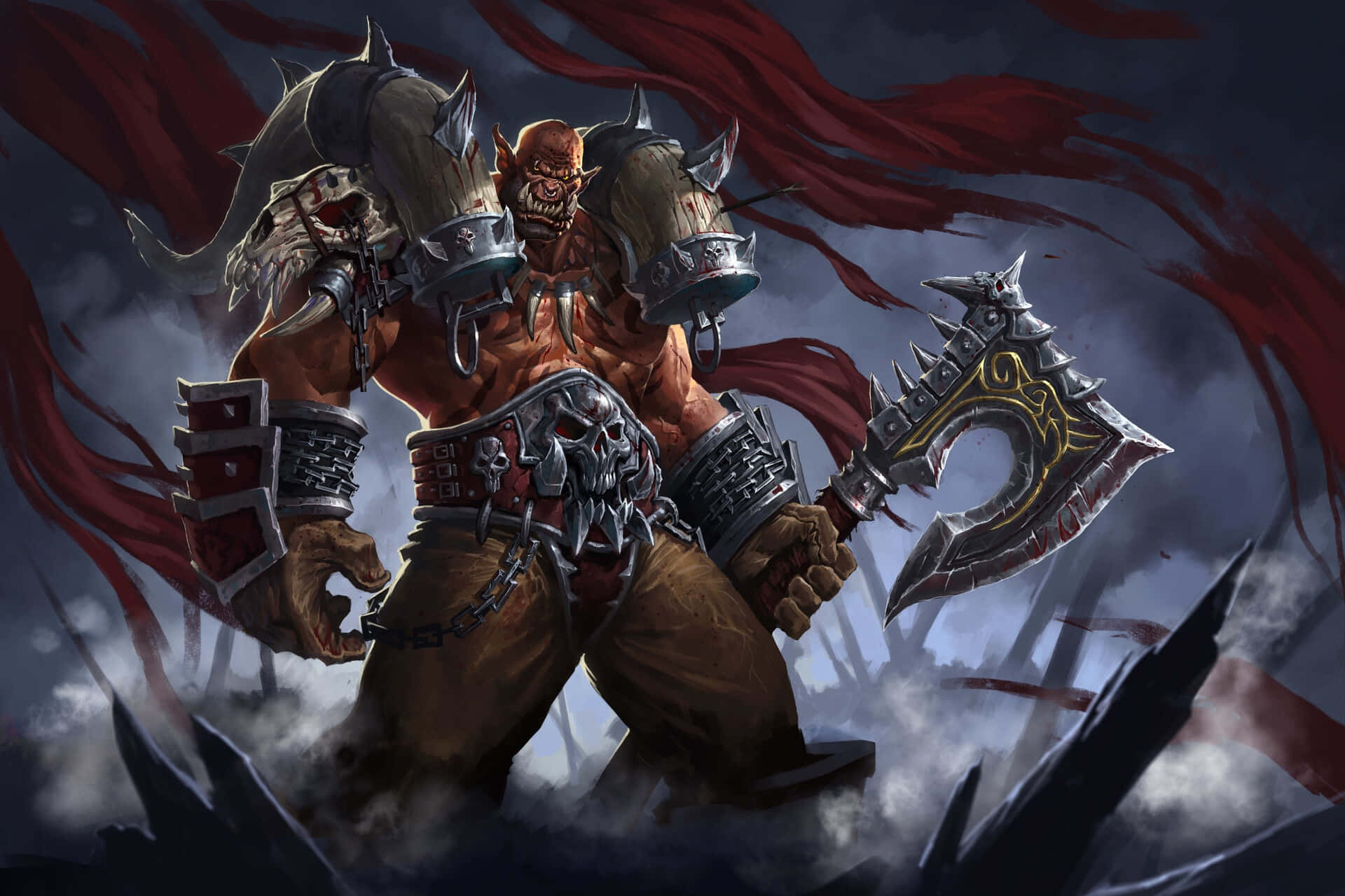 1920x1280 Download Grom Hellscream, the indomitable Warrior King of Warcraft Wallpaper