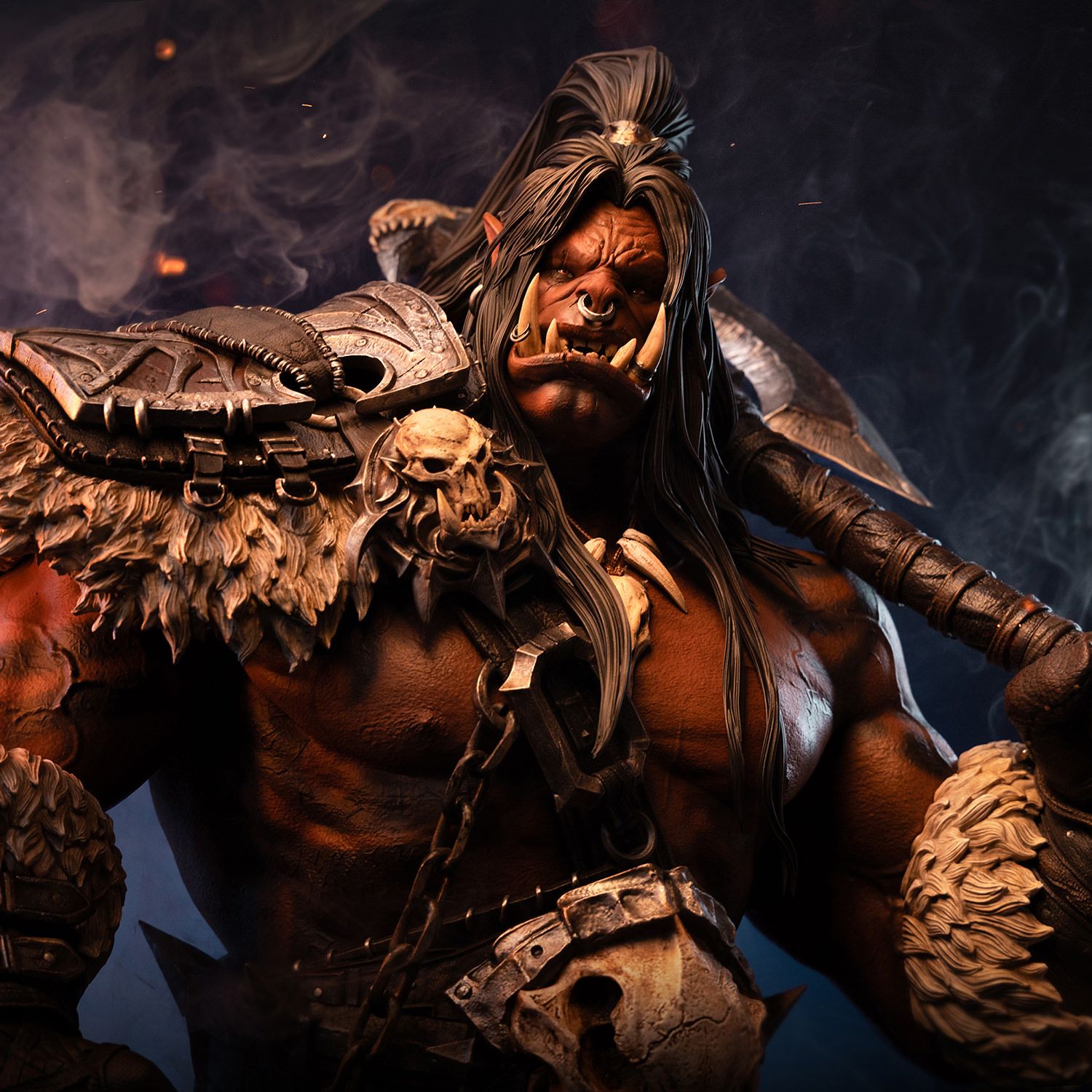 1500x1500 World of Warcraft Grommash Hellscream 1:3 Scale Bust Infinity Studio 915849 IFG0079