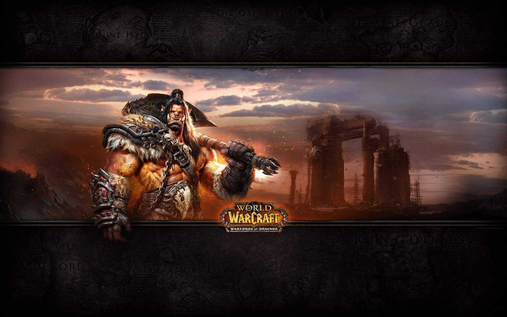 1638x1024 Grommash Hellscream（A character from the parallel universe in the game *World of Warcraft: Warlords of Draenor*.）_Baiduwiki