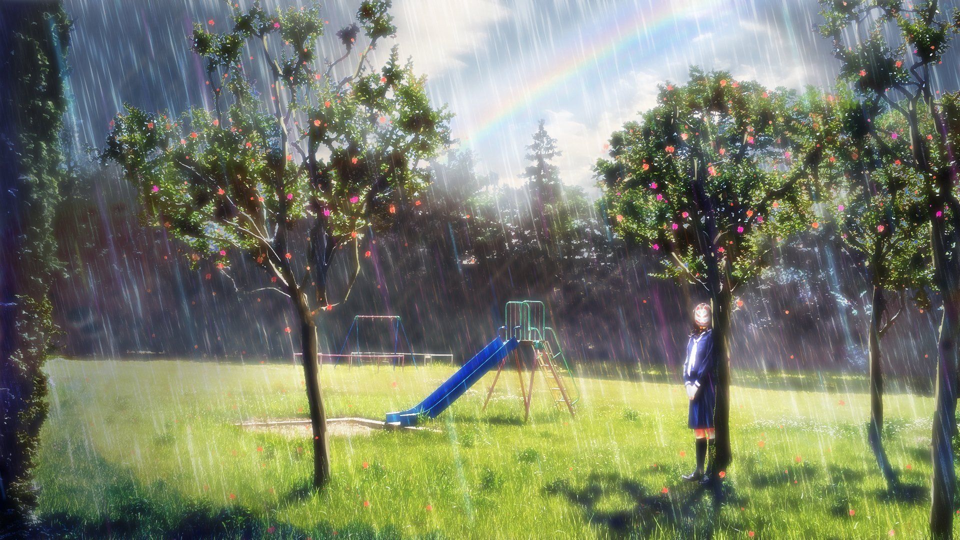 1920x1080 Original Rain Anime