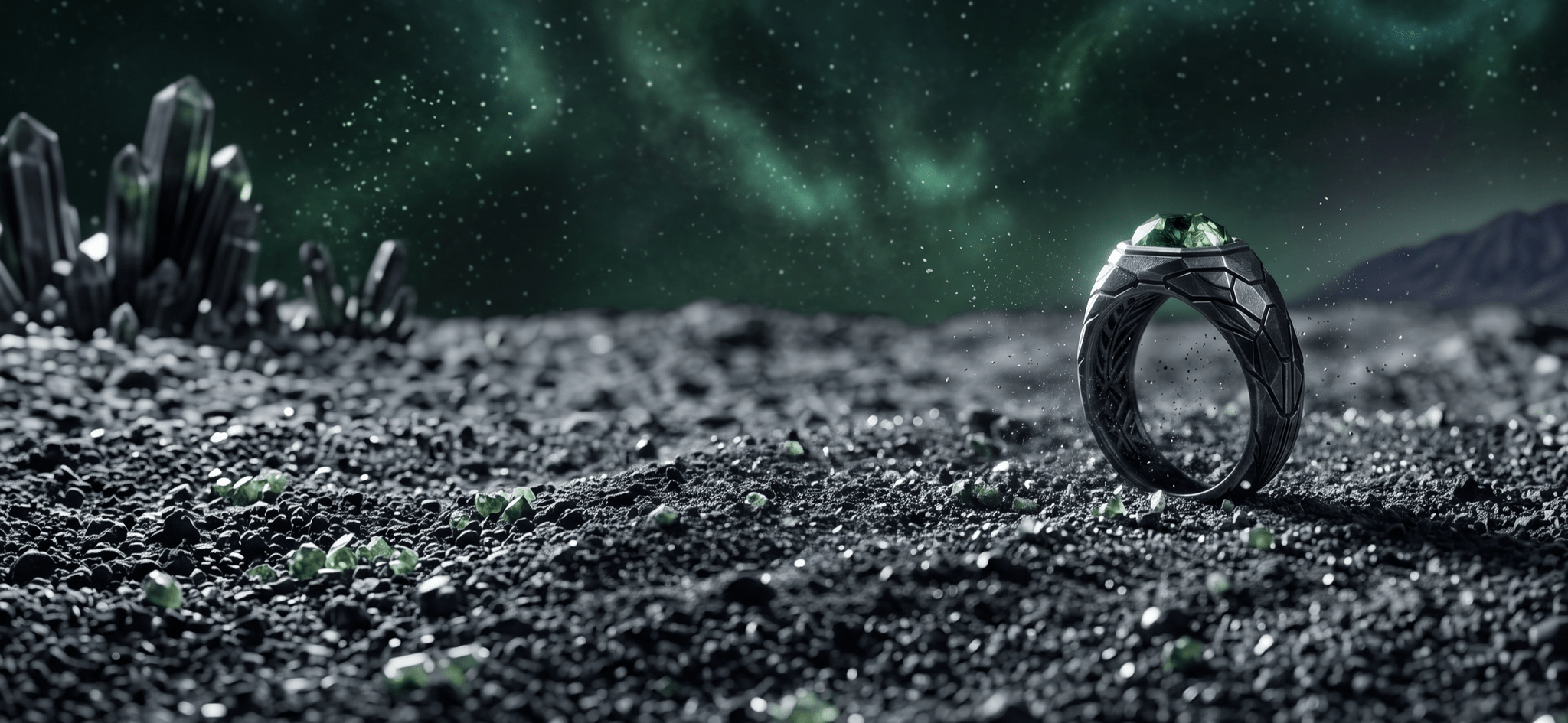 2048x945 Futuristic & Sci Fi Jewelry. Cyberpunk Rings & Pendants