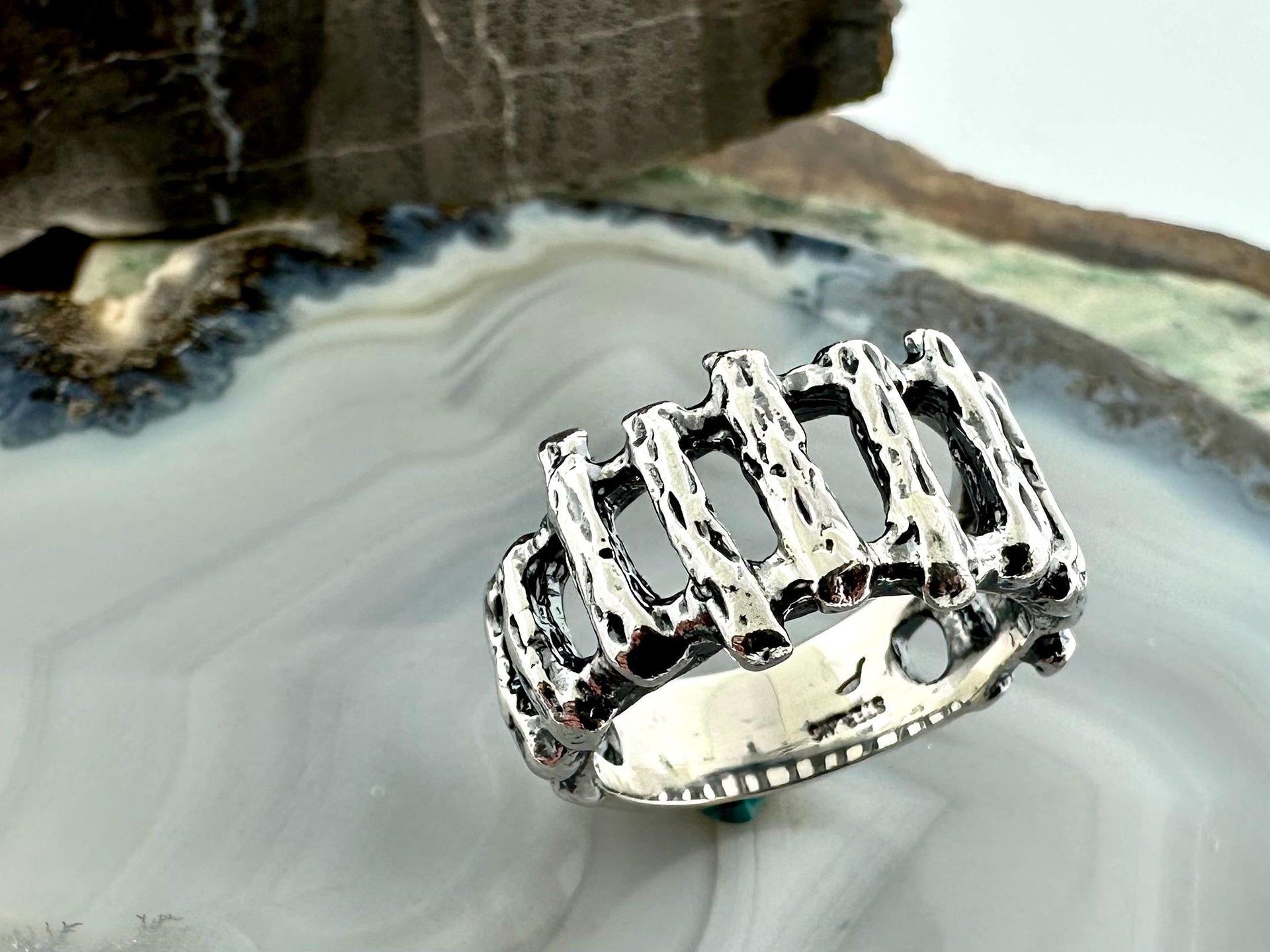 1920x1440 Abstract Stick Design Ring Jewelry Sterling Silver Unique Gift