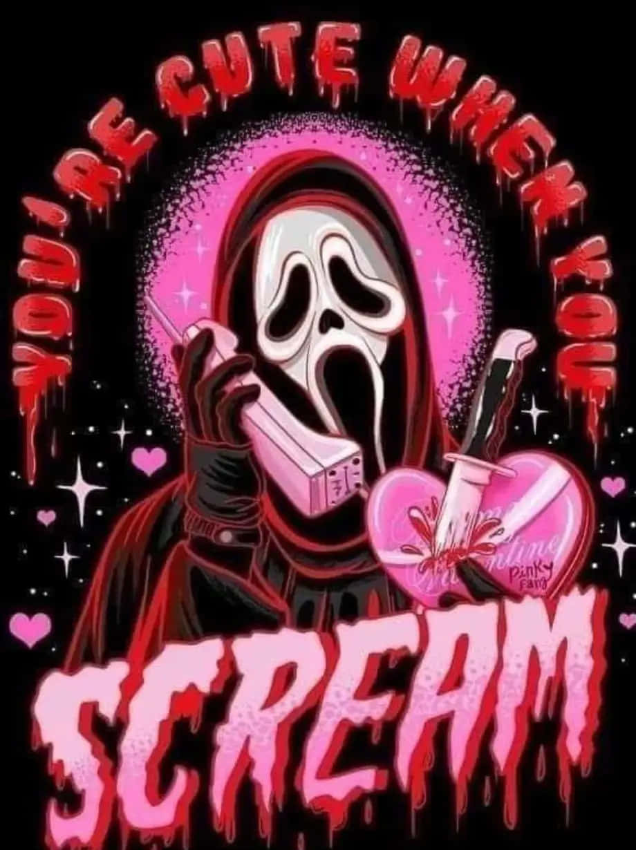 920x1230 Download Pink Ghostface Cute Scream Wallpaper