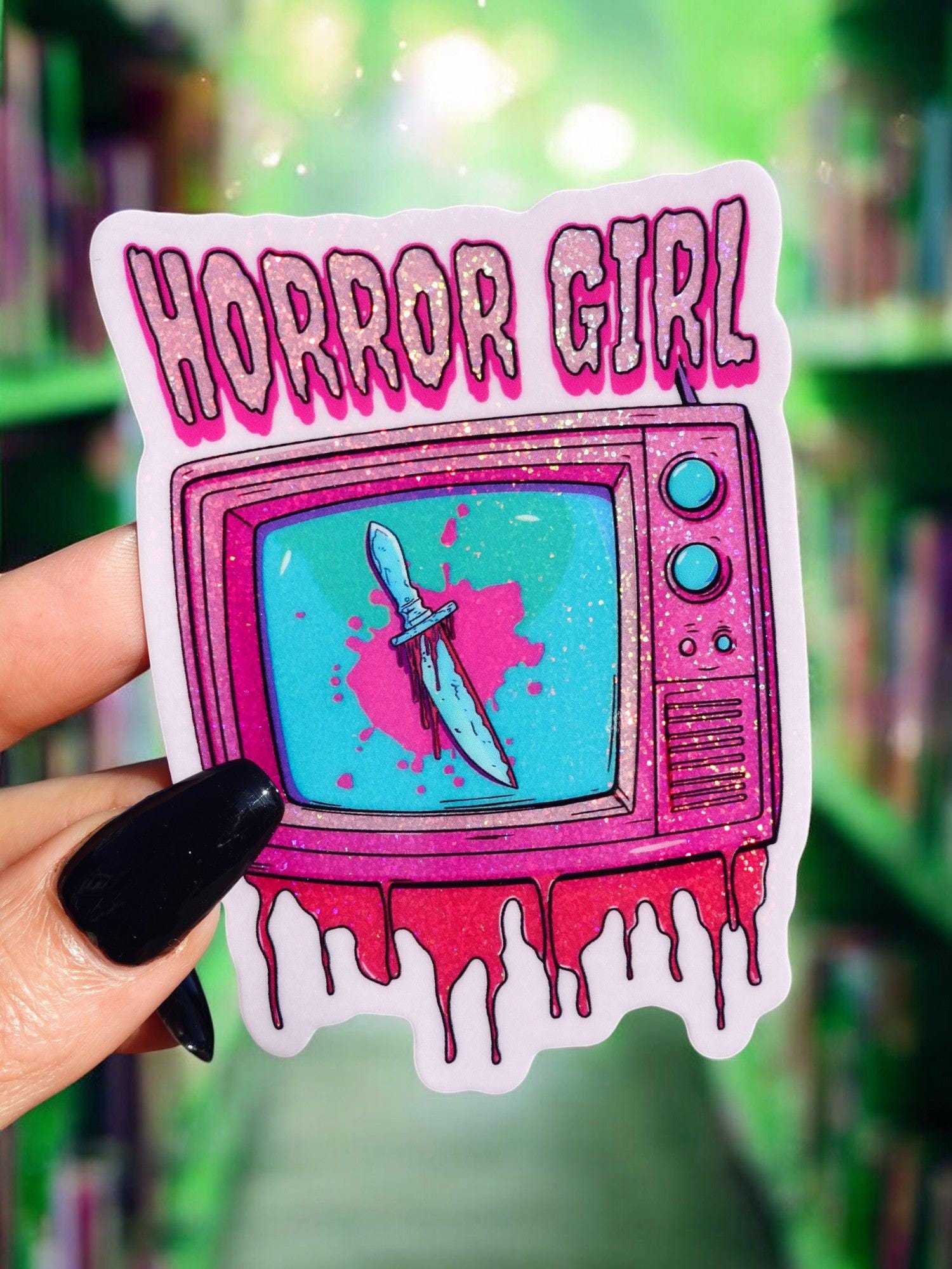 1500x1999 Horror Girl Sticker, Horror Movie Sticker, Pink Horror TV Sticker, Halloween Sticker, Waterproof Vinyl Sticker, Horror Decor