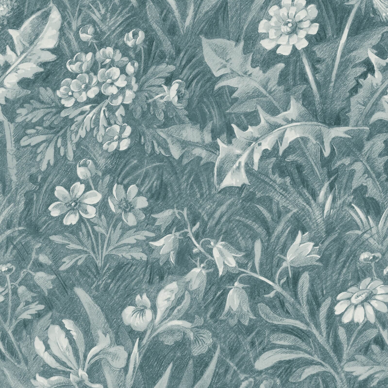 1599x1600 Beltane Euphorbia Euphorbia by House of Hackney. Designer Wallpaper Mural