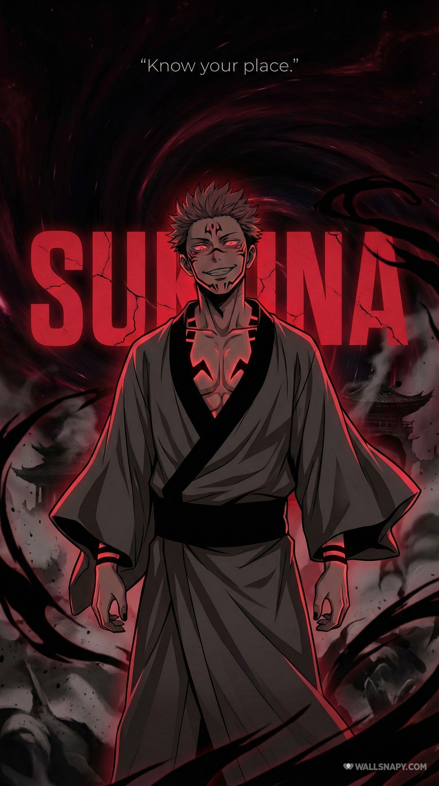 1536x2752 Ryomen sukuna shadow king dark anime poster 4k wallpaper