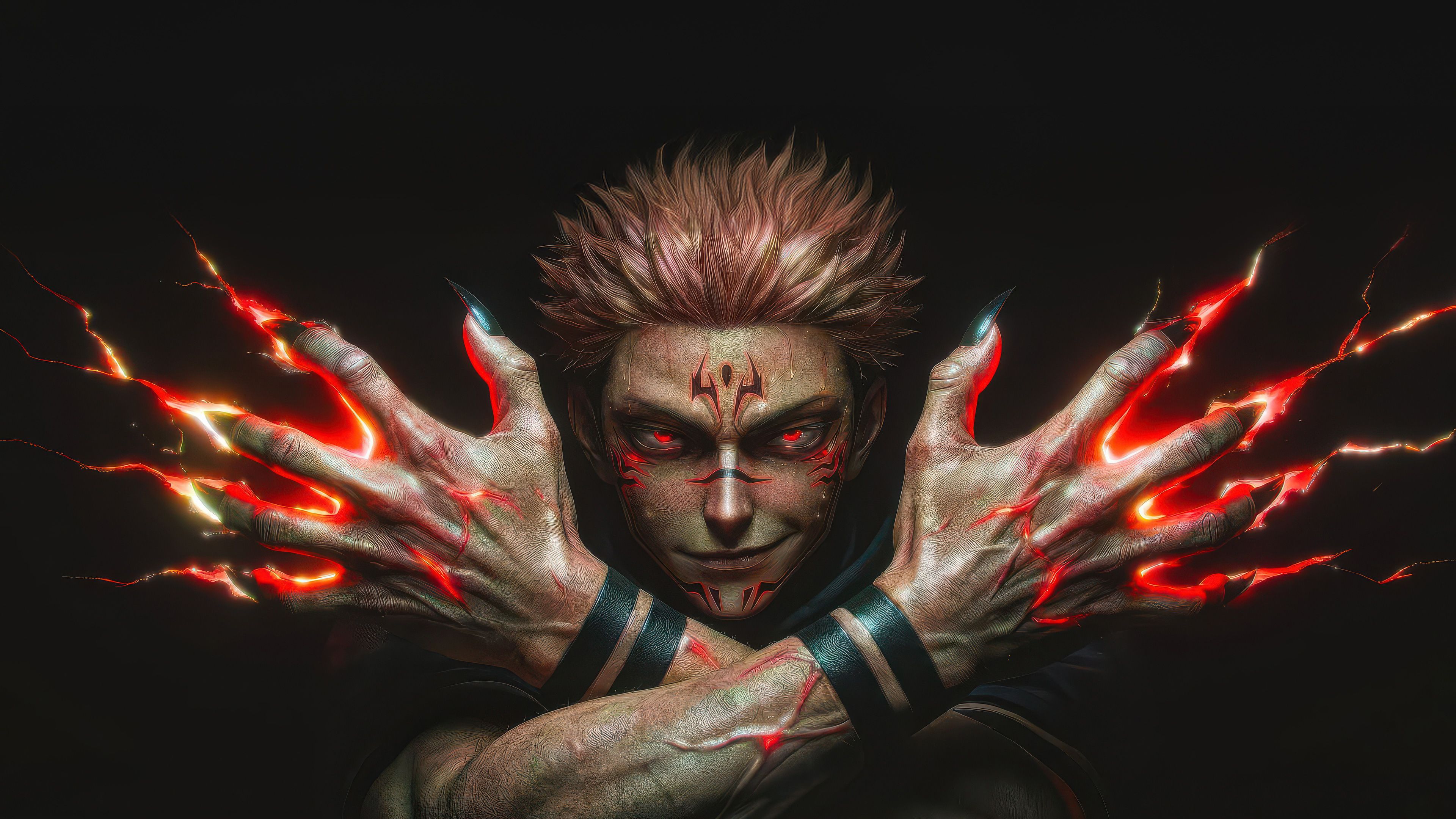 3840x2160 Ryomen Sukuna The Four Armed Curse Wallpaper, HD Anime Wallpaper, 4k Wallpaper, Image, Background, Photos and Picture