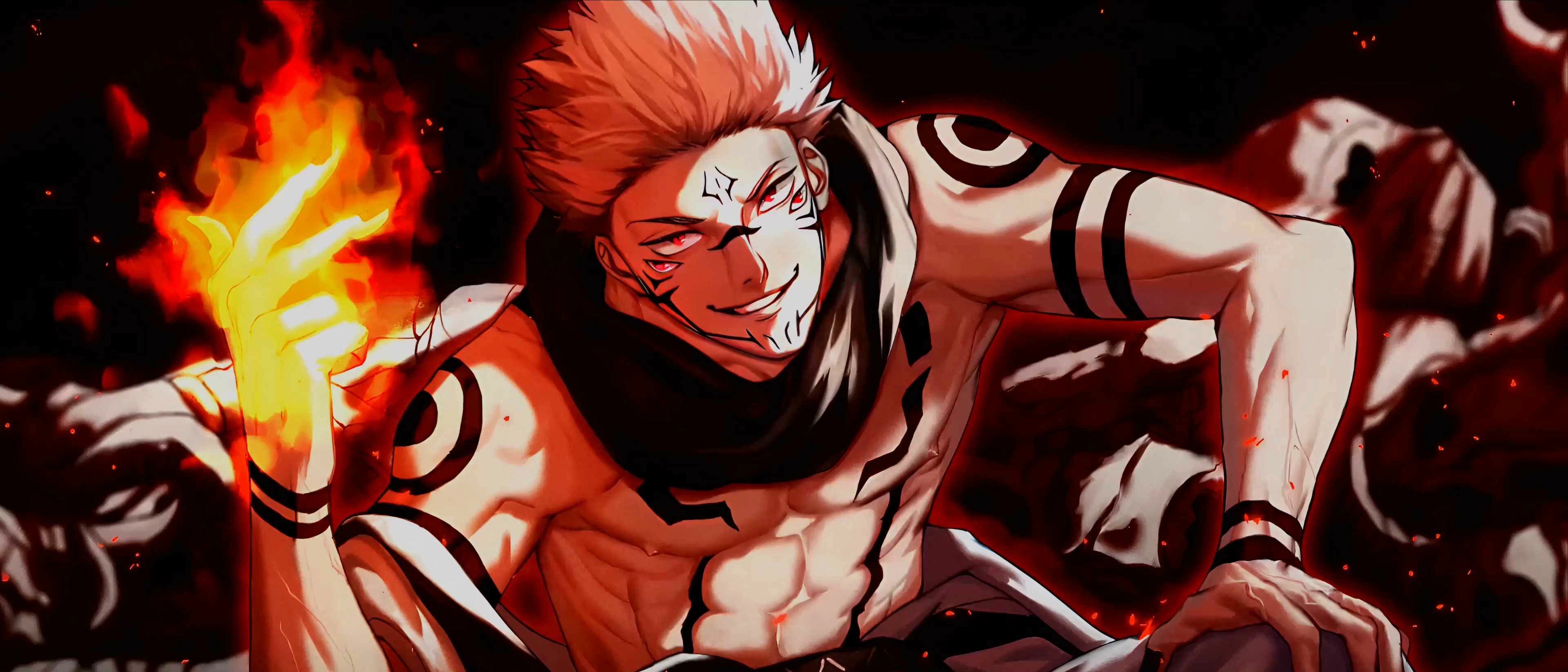 3840x1646 Sukuna's flame technique (Motion)