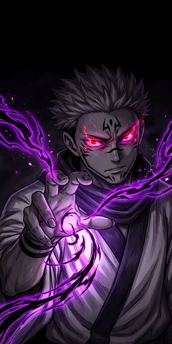 720x1440 Sukuna Purple Energy Wallpaper 1440x2960 Wallpaper For Samsung Galaxy S8 S8+ S9 S9+, Samsung Galaxy Note 8 9