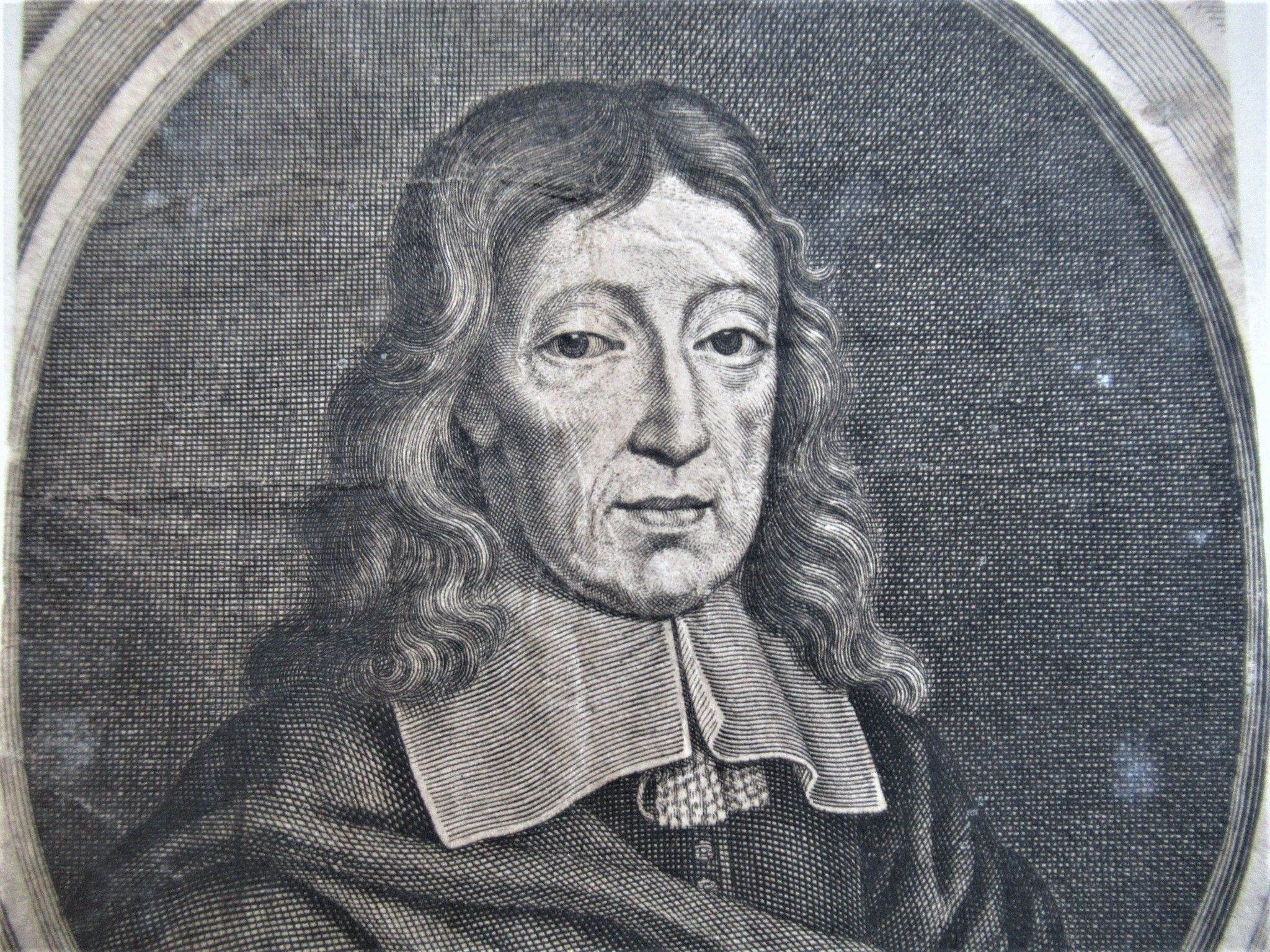 2048x1536 Antique print, John Milton by William Faithorne (artist and engraver): Very Good No Binding (1670)