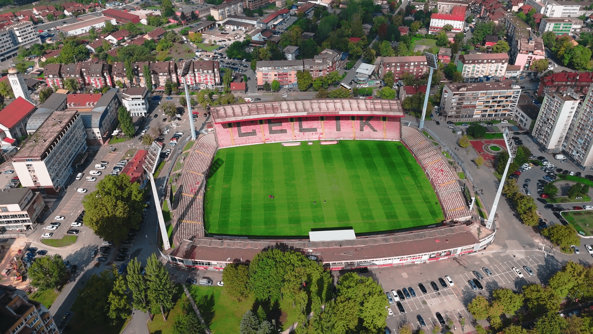 1920x1080 Aerial View Bosnia And Herzegovina National Stadium In Zenica