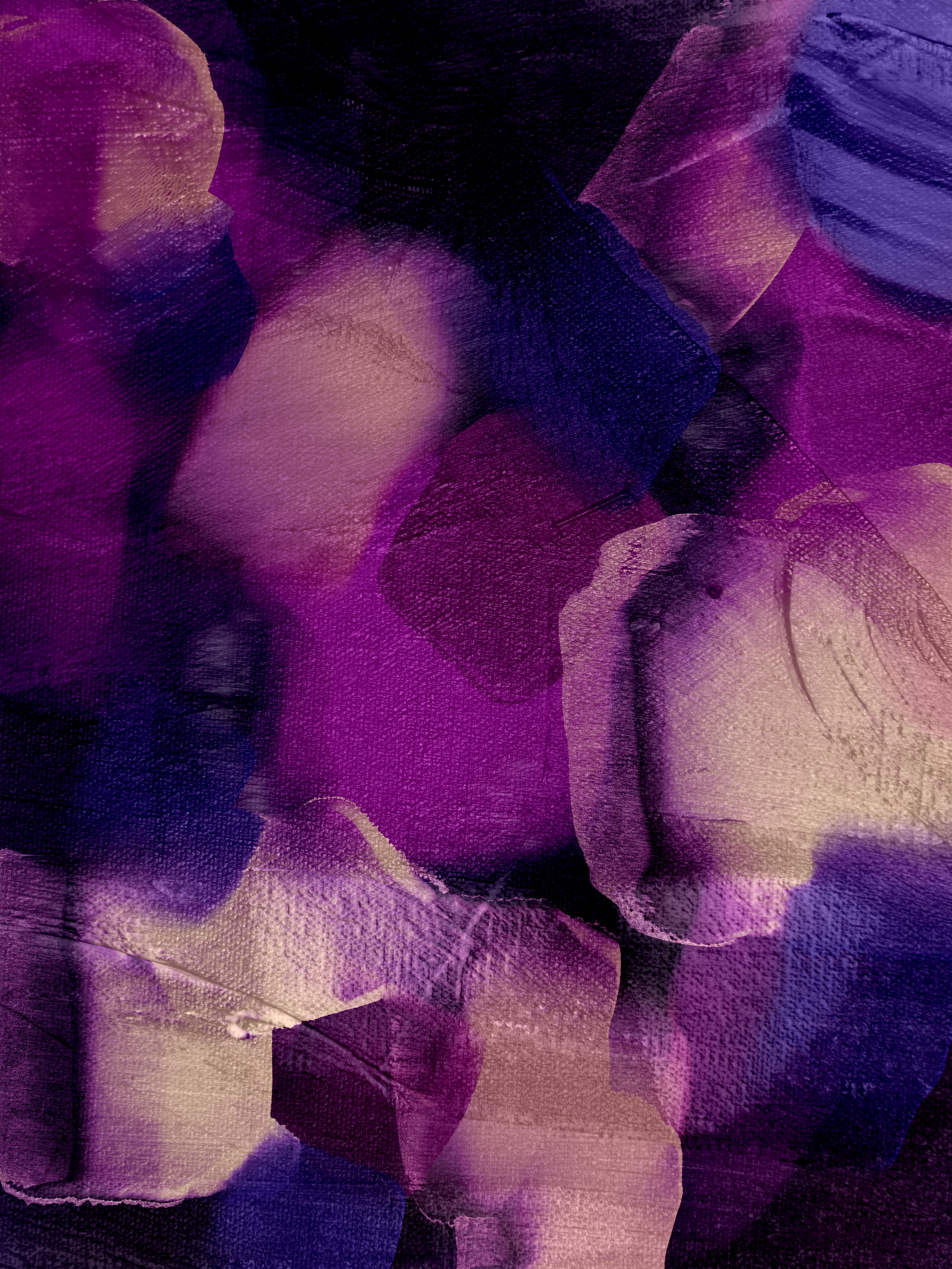 6000x8000 Vibrant Abstract Purple Art on Canvas · Free