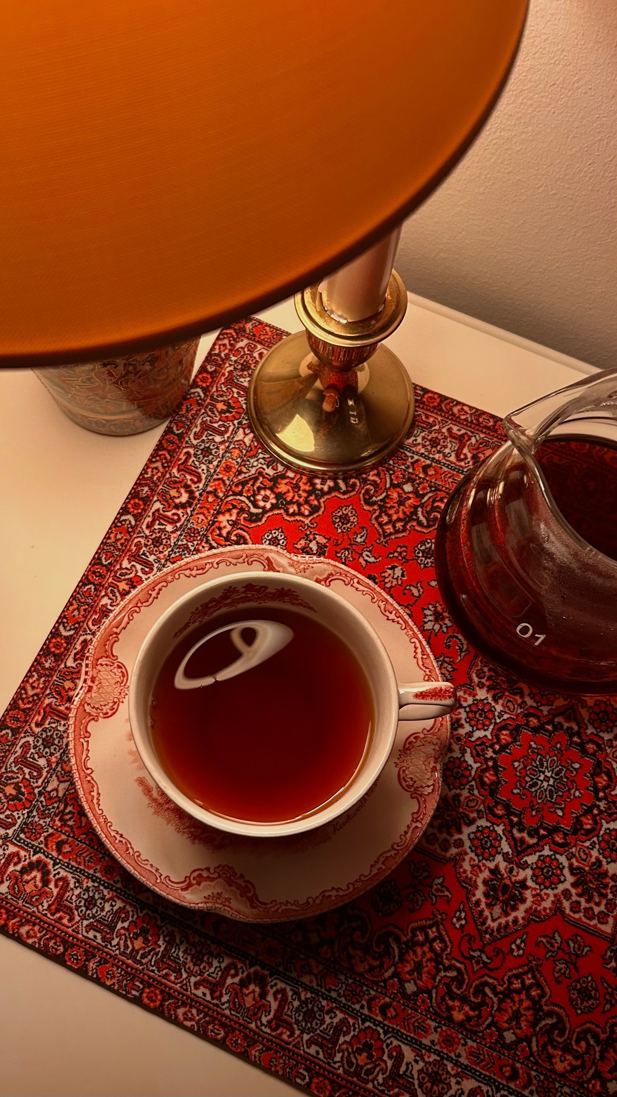 1996x3549 Cozy Evening with Tea on Ornate Table · Free