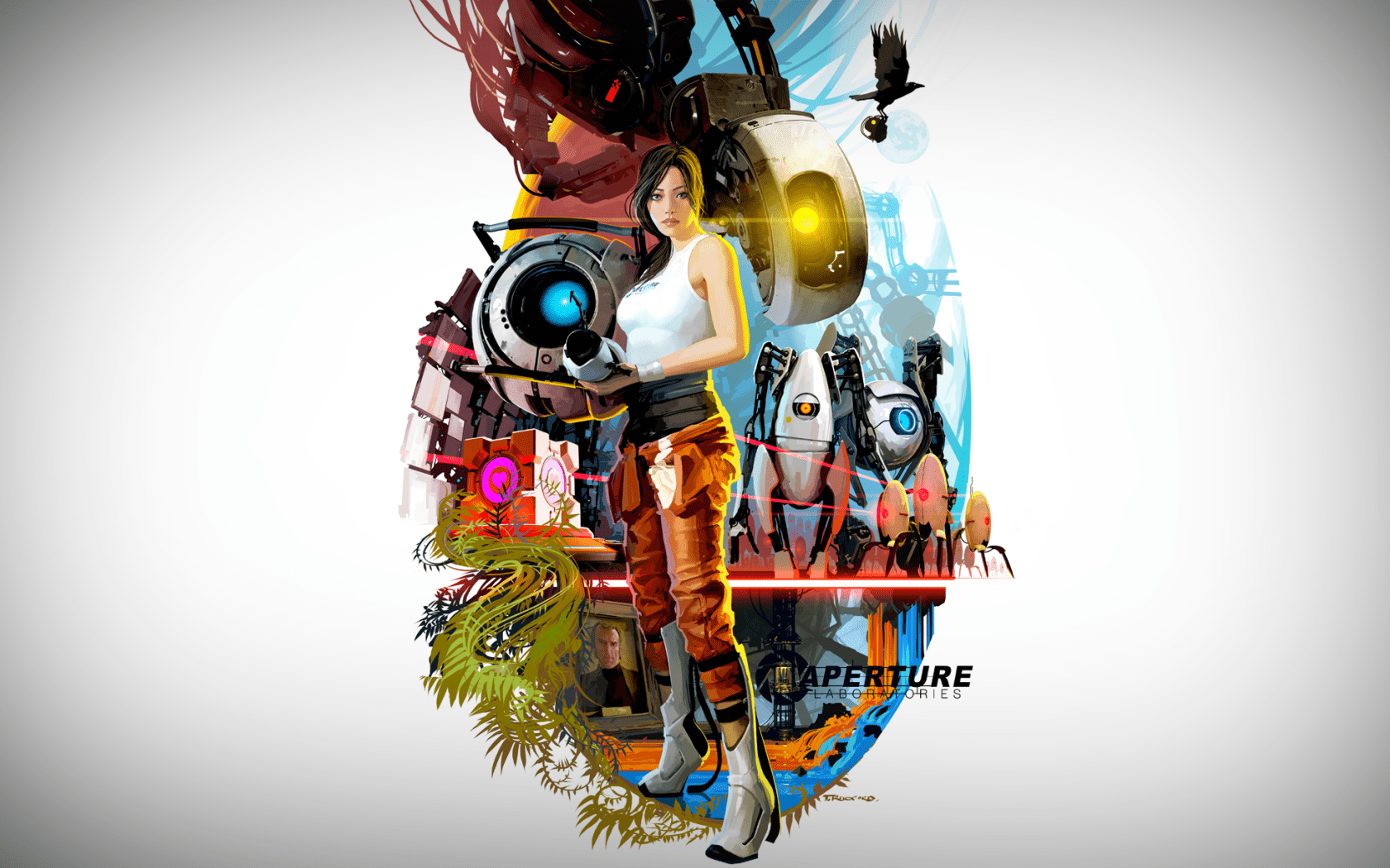 1680x1050 Portal 2 70's Wallpaper
