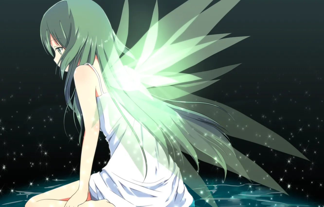 1332x850 Free water, girl, wings 2K wallpaper for desktop and phone