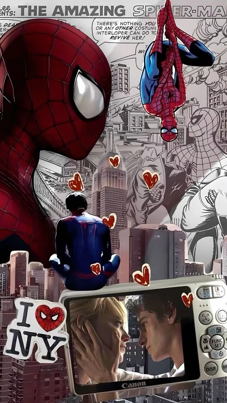 736x1308 The Amazing Spiderman and Gwen Stacy wallpaper