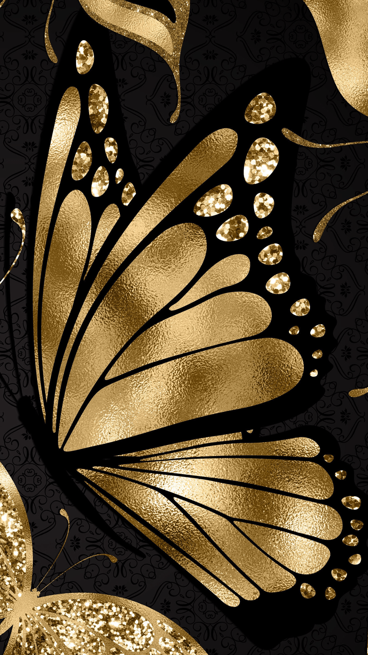 Gold and Black Butterfly Wallpapers Top Free Gold and Black Butterfly
