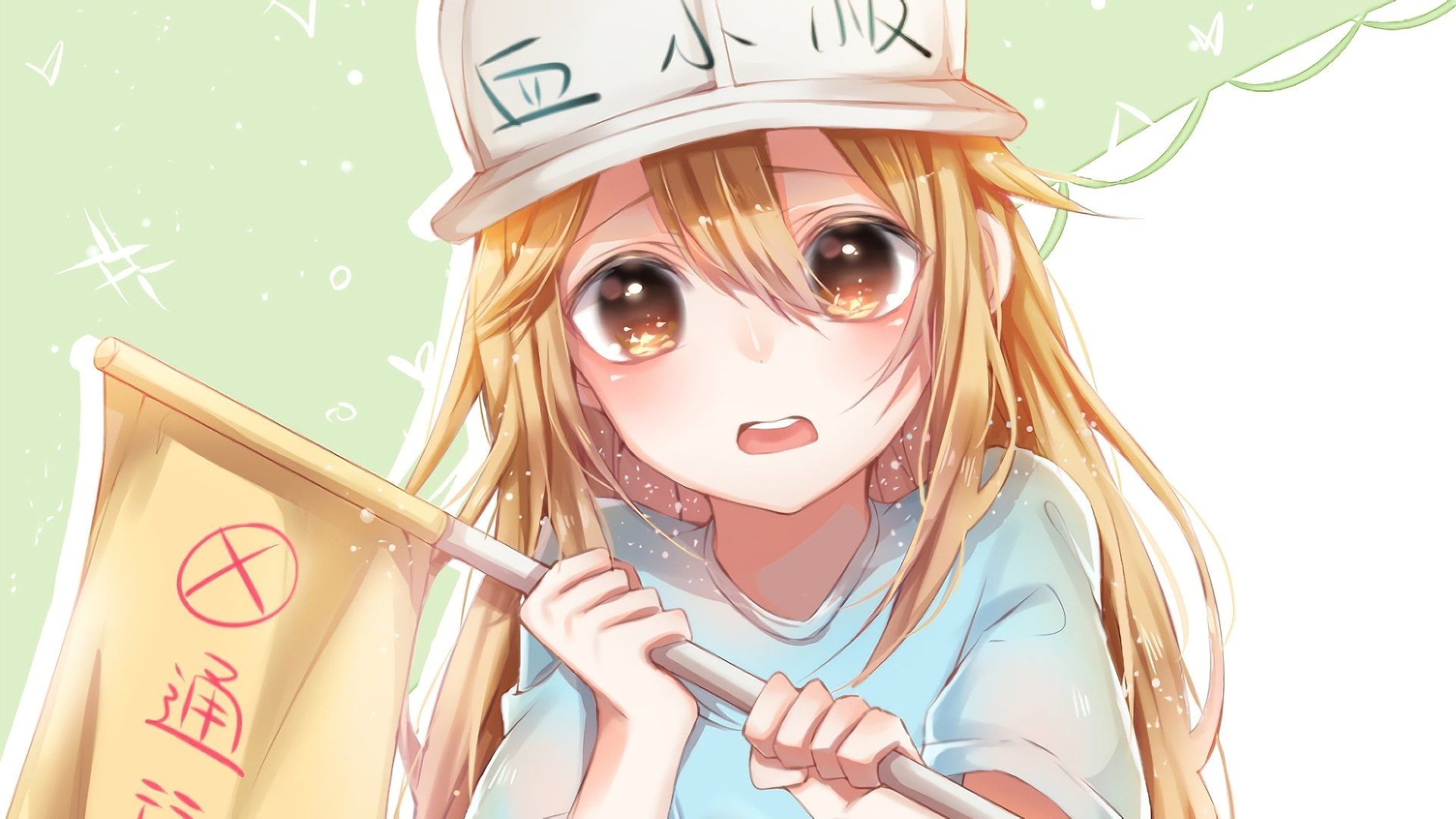 1920x1080 HD Anime Wallpaper: Adorable Platelet from Cells at Work!x1080