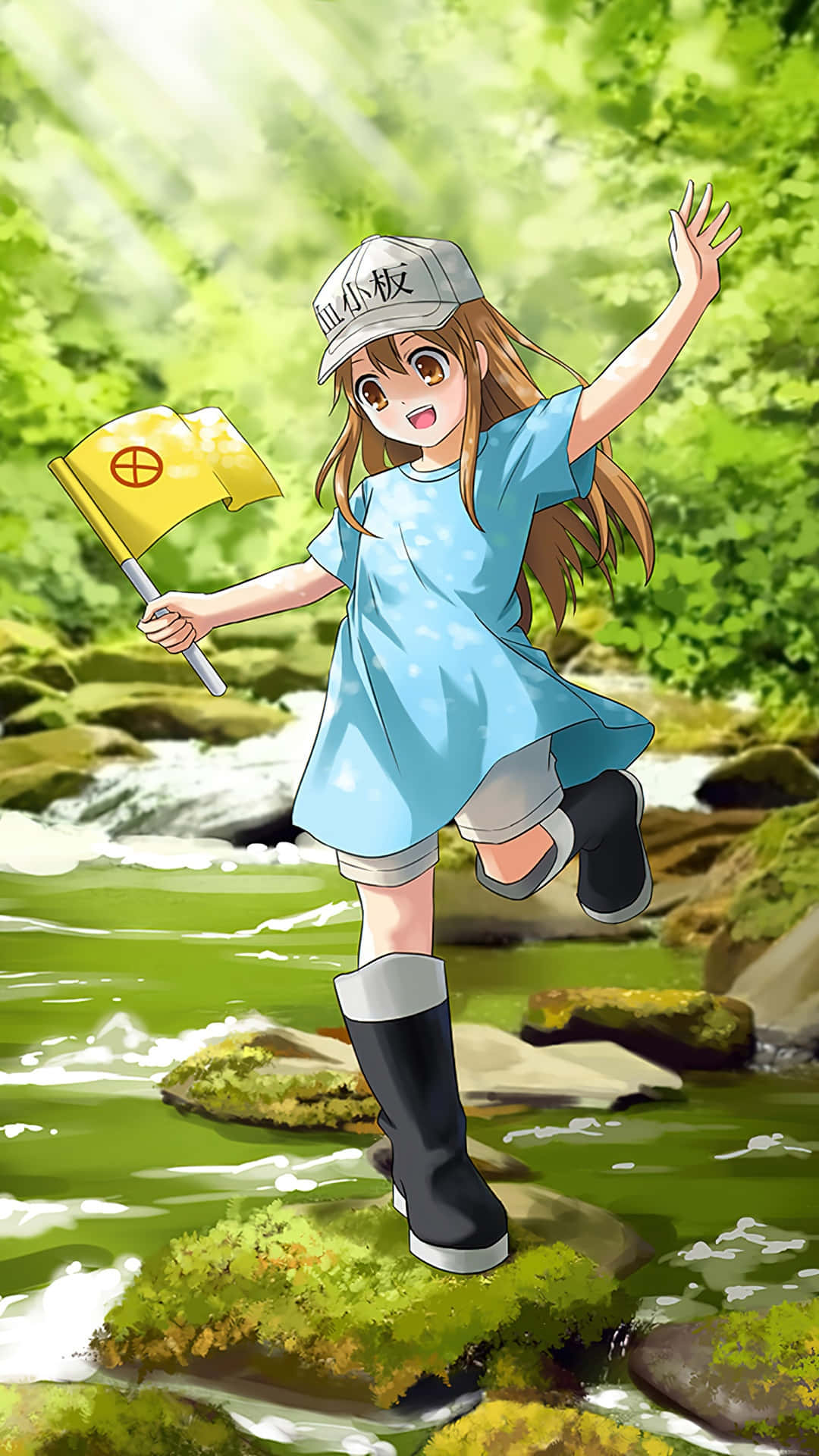1080x1920 Download Cute Platelet Cells At Work Anime Scene Wallpaper