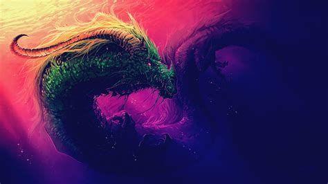 474x266 Neon Water Dragon Wallpaper .