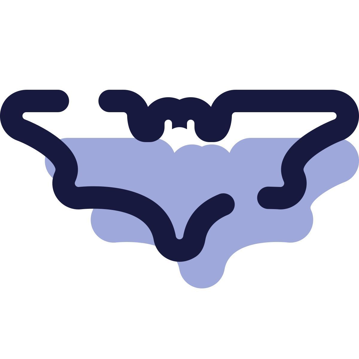 1200x1200 Batman Logo icon in Pulsar Color Style