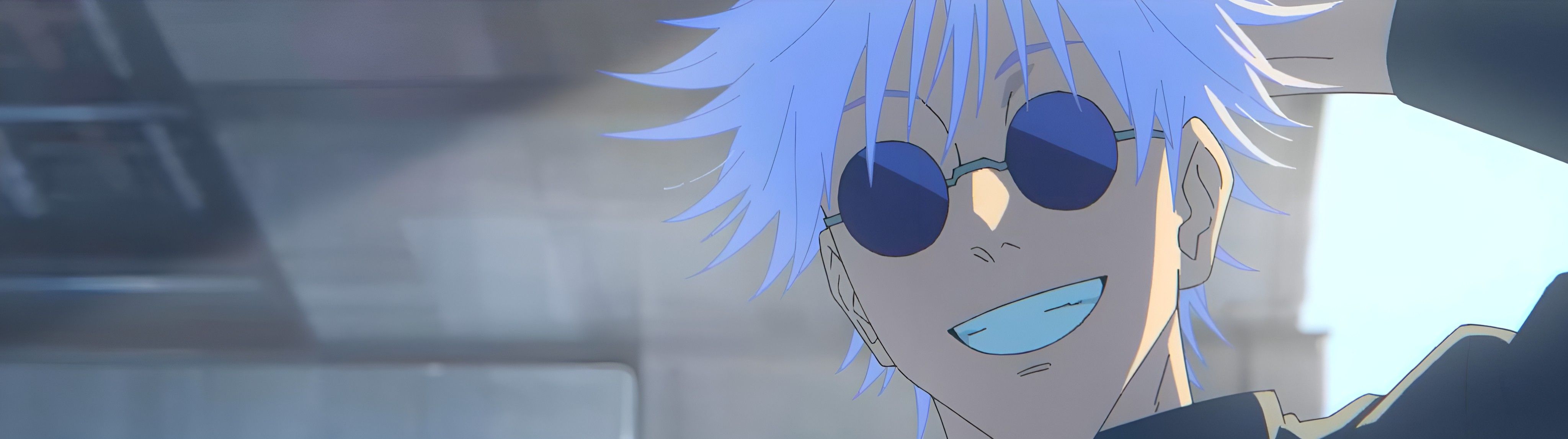 4096x1147 Gojo satoru banner ideas. gojo twitter header aesthetic, gojo cover photo facebook, gojo satoru discord banner
