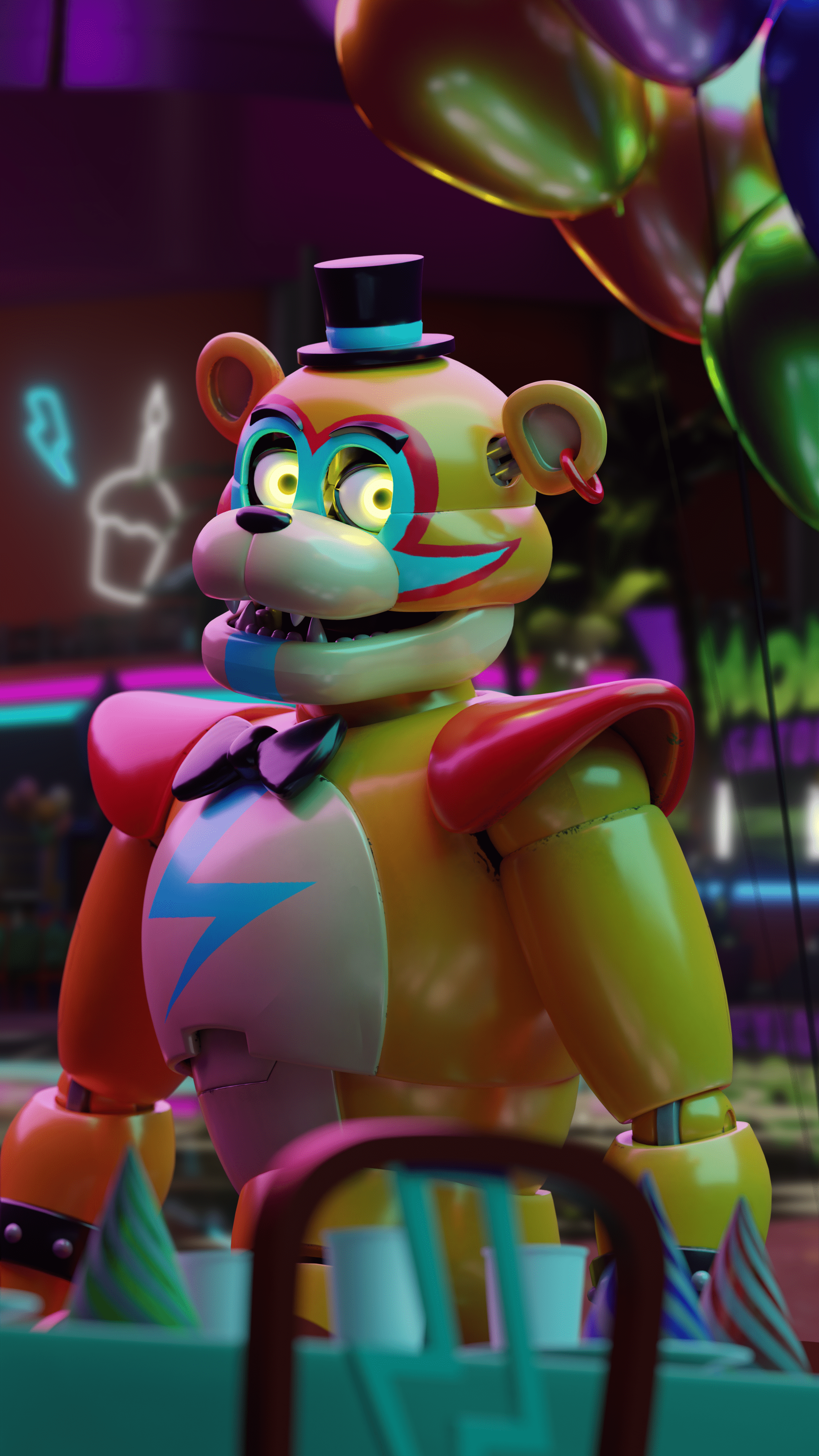 2160x3840 Glamrock Freddy wallpaper!