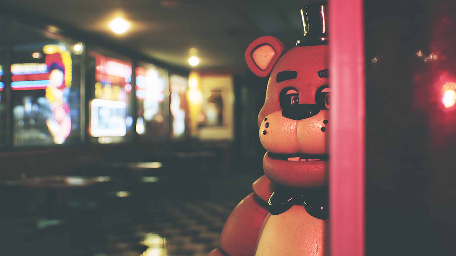 1536x864 Free Five Nights at Freddy's Freddy in a Spooky Pizzeria Wallpaper
