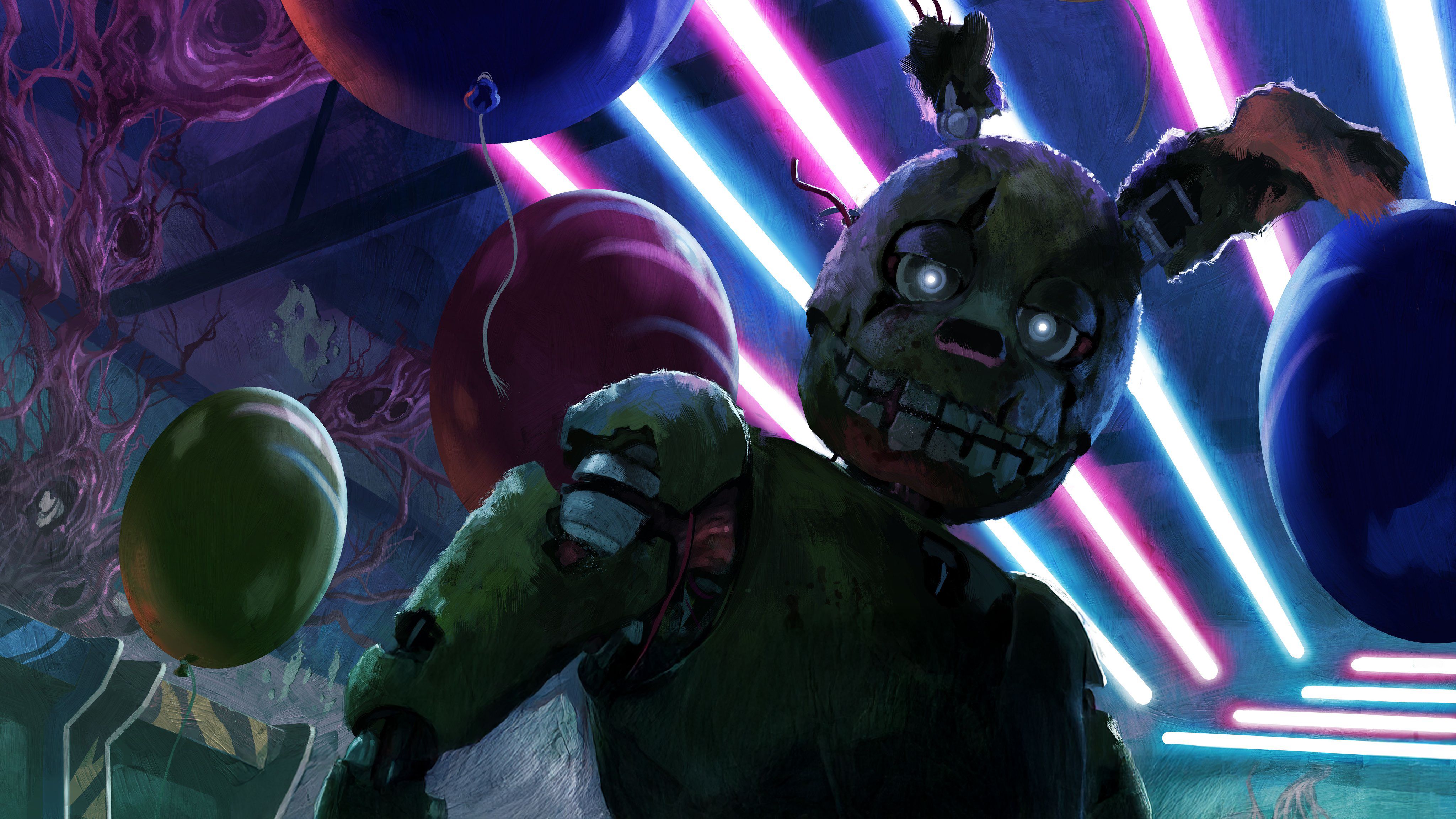 4096x2304 Dead By Daylight Five Nights At Freddy Wallpaper, HD Games Wallpaper, 4k Wallpaper, Image, Background, Photos and Picture