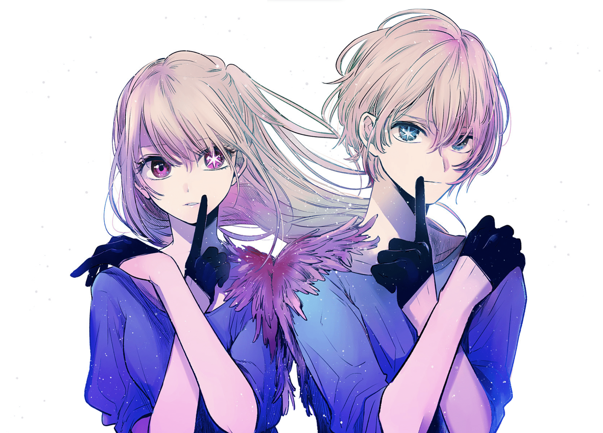 2005x1440 Special Jump Plus Illustration feat. Ruby & Aqua + 16:9 wallpaper edit